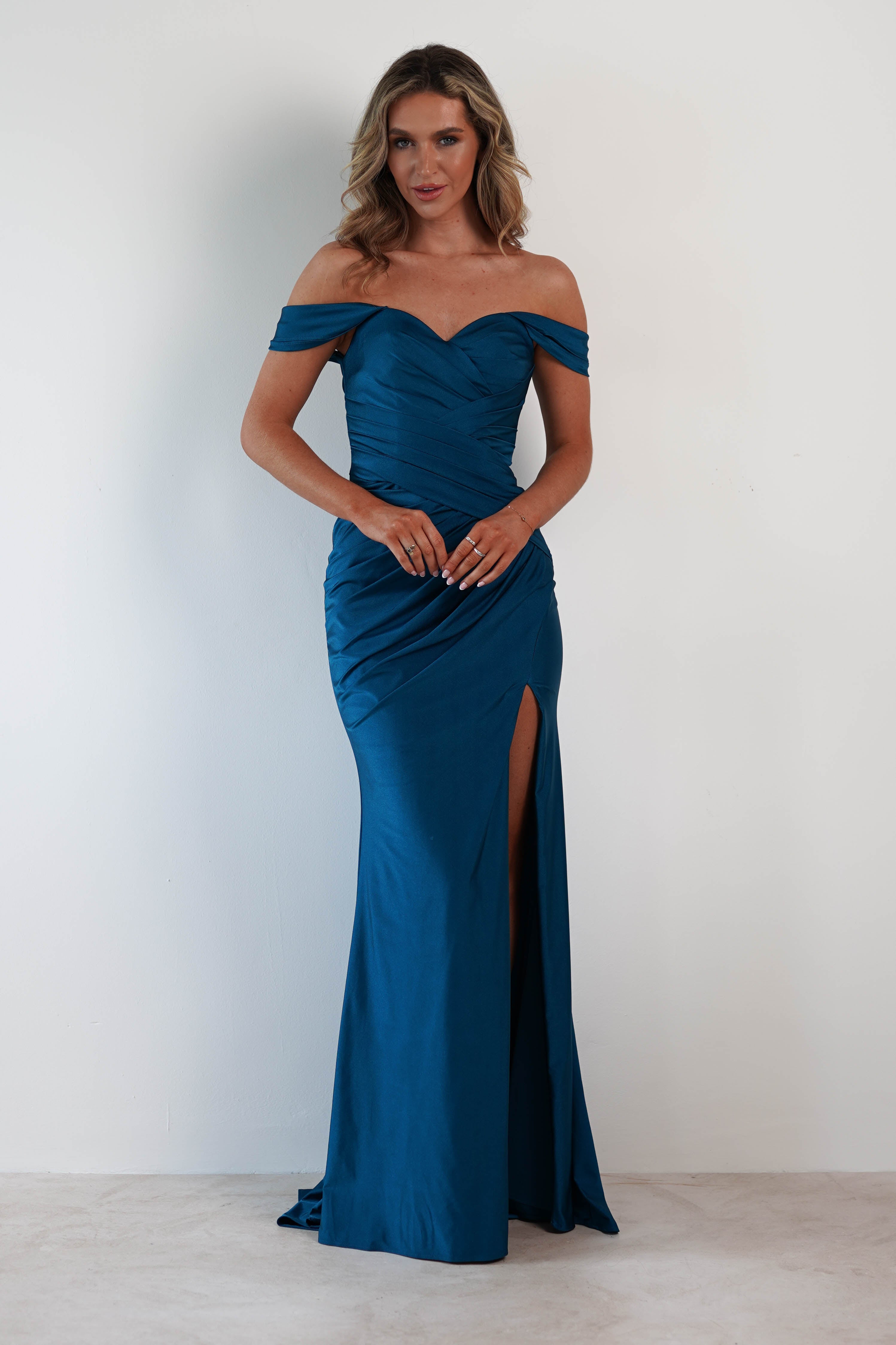 Pepper Bodycon Gown | Teal | Oh Hello Clothing | S (8)