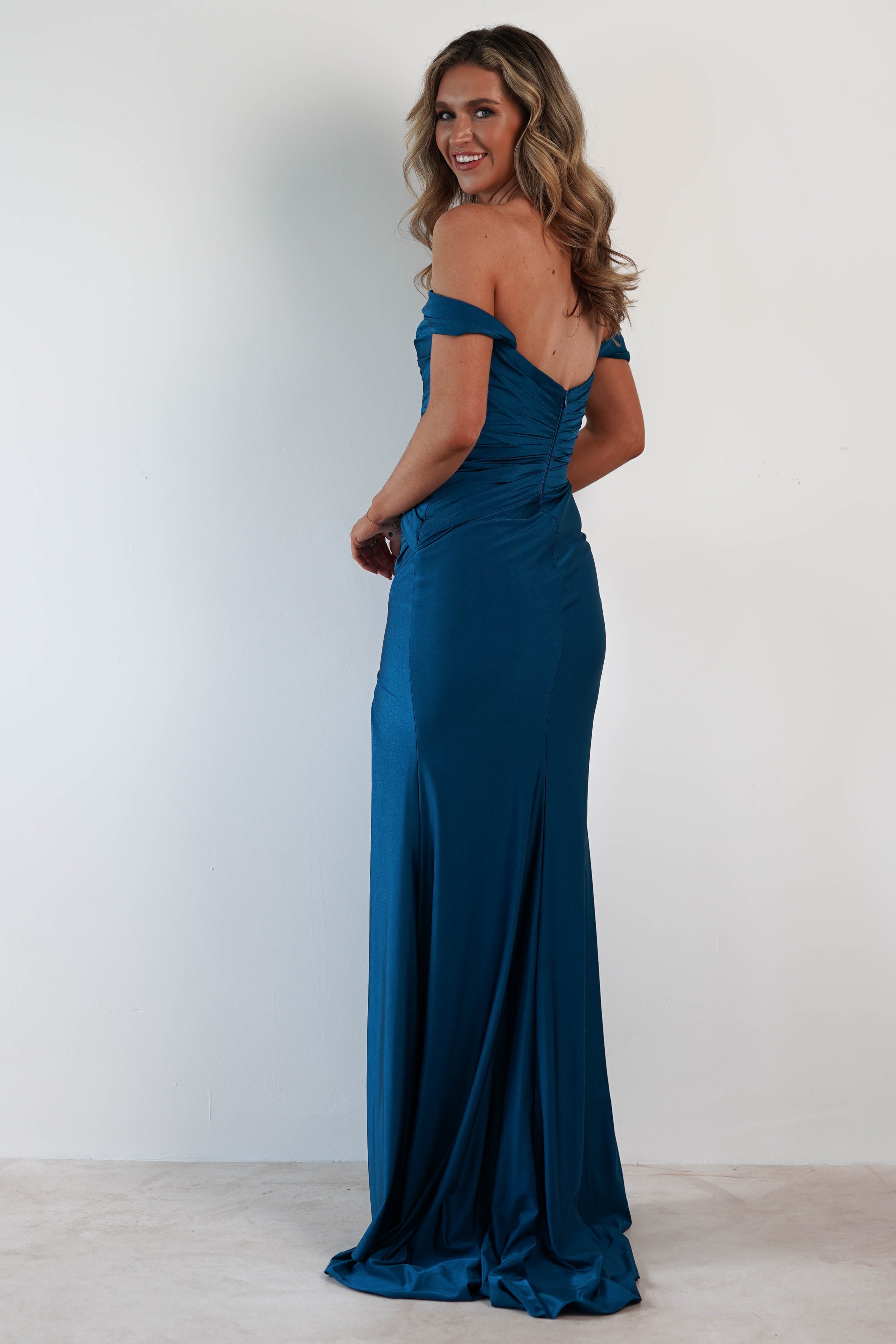 Pepper Bodycon Gown | Teal - Oh Hello Clothing