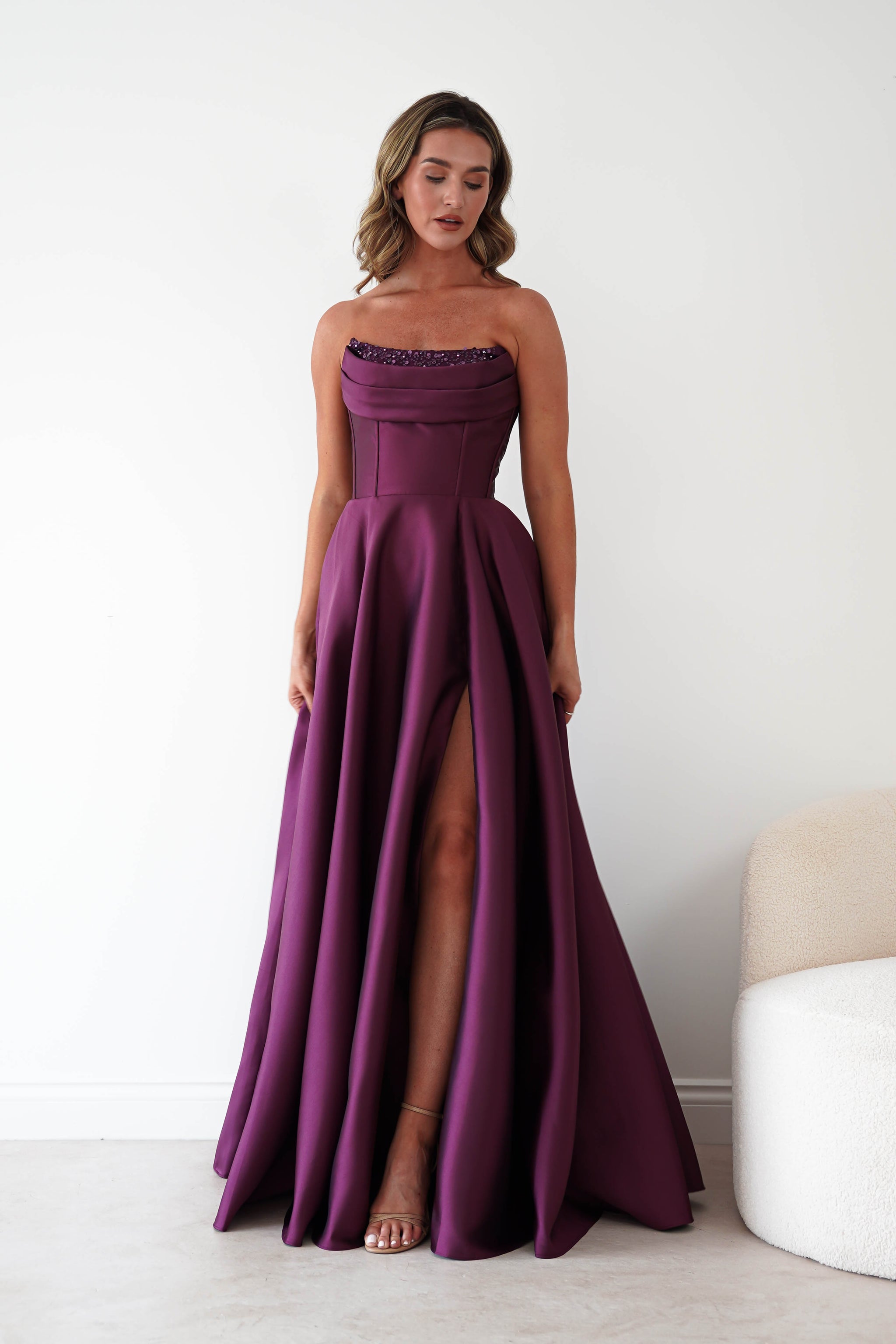 compelling style plum purple strapless a line maxi dress Burgundy Wedding Guest | Pepper Do Not Bleach US Size:9.5 u24 dress Strapless Sweetheart Long Prom