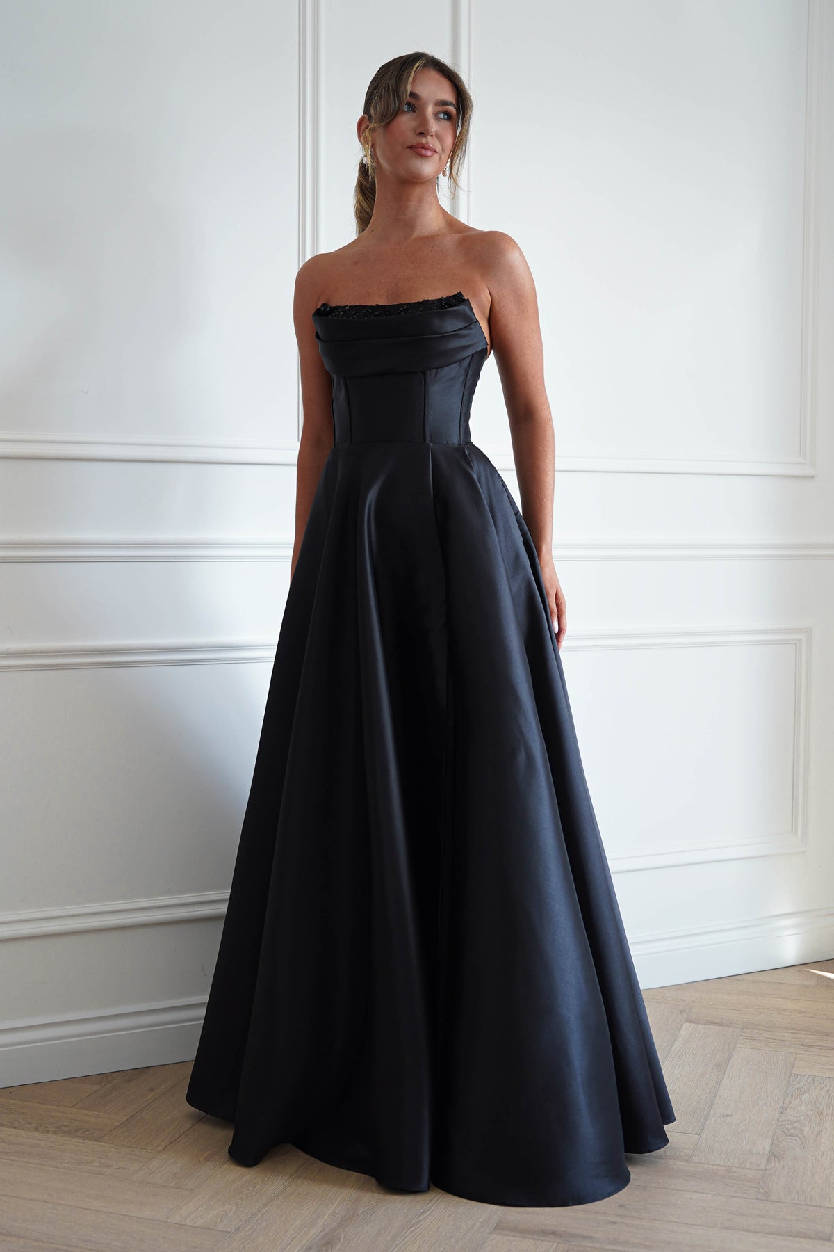 Oh Hello Clothing Dresses > Prom Dresses Pepper Strapless A-Line Maxi Gown | Black