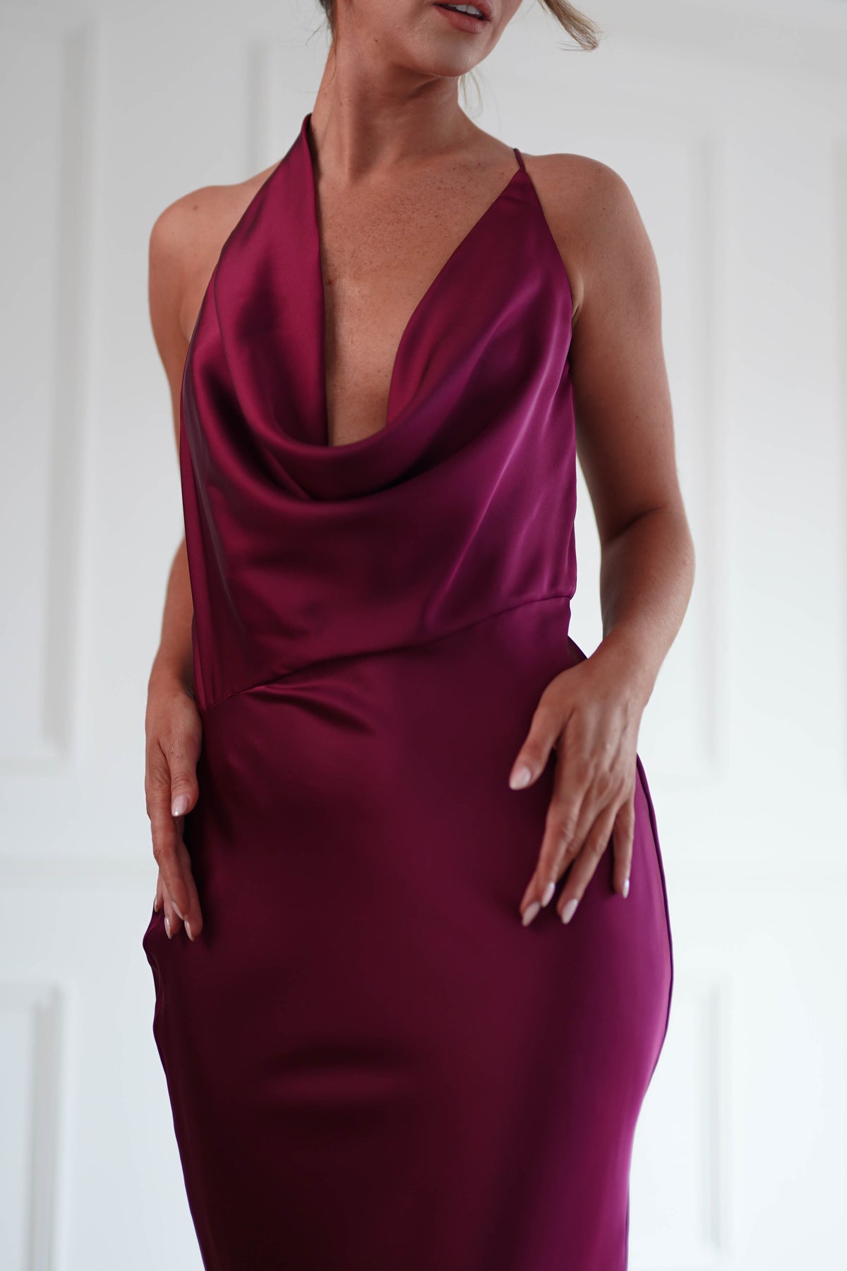 Oh Hello Clothing Women > Clothing > Dresses Polina Backless Maxi Dress | Wine