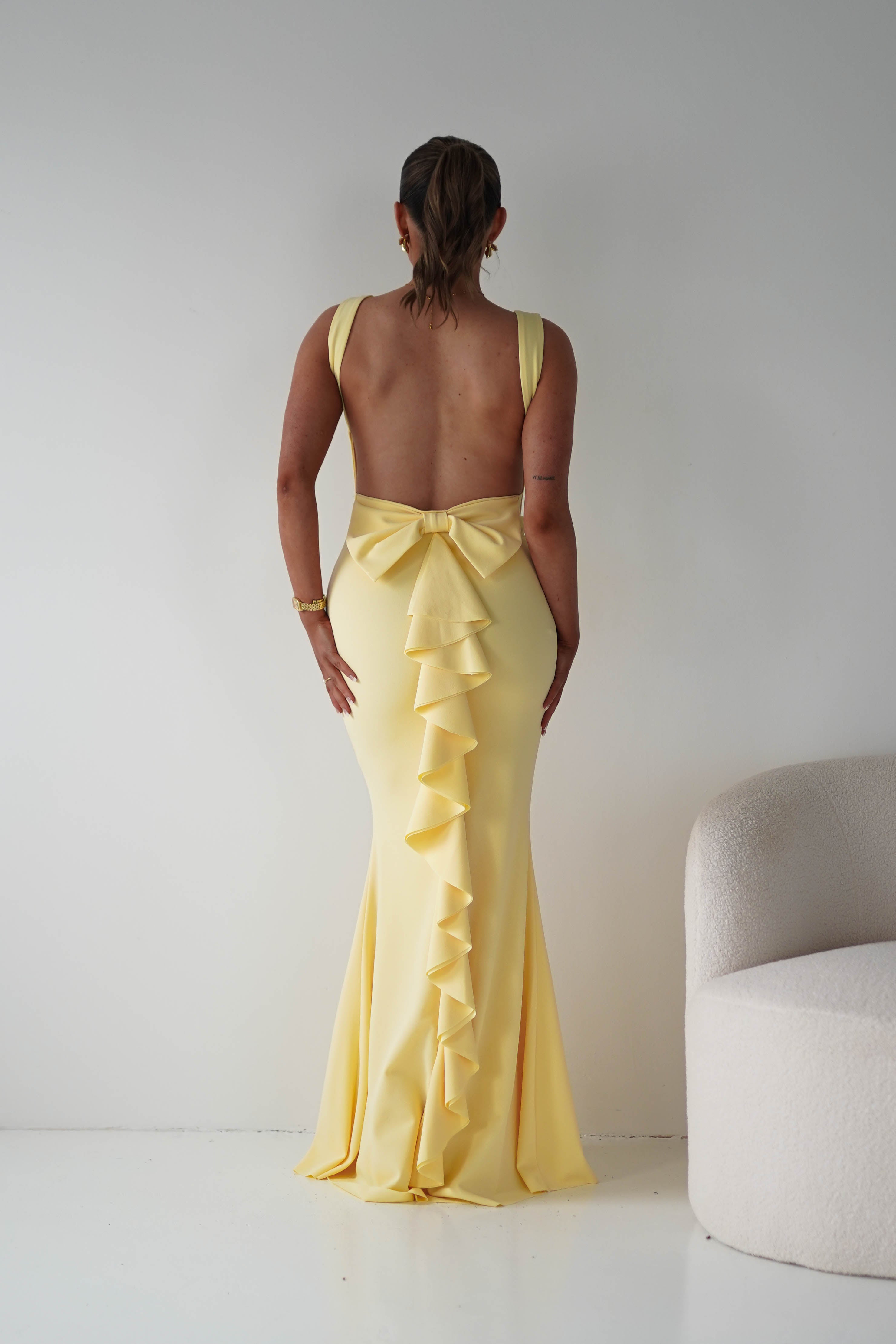 Oh Hello Clothing Women > Clothing > Dresses Samantha Bow Detail Maxi Dress | Yellow