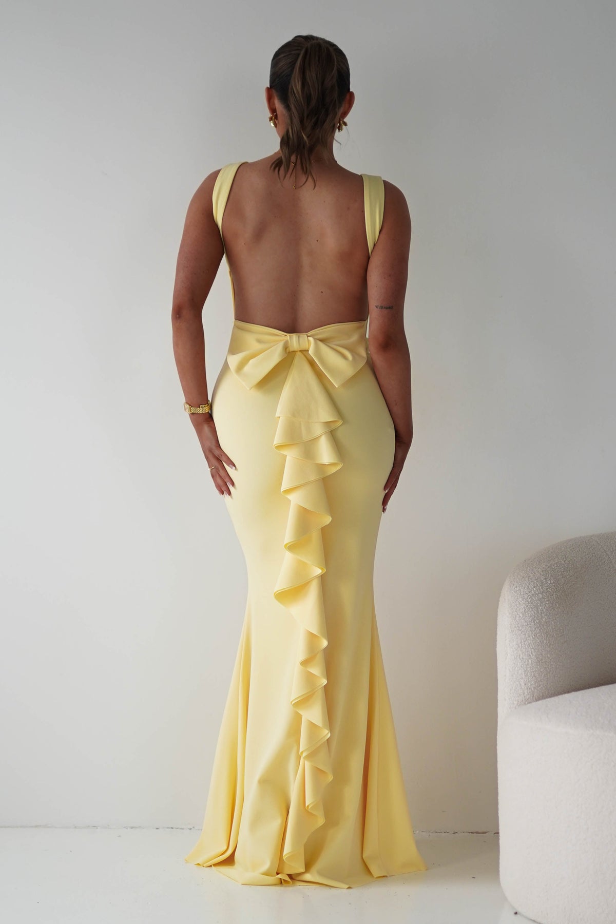 Oh Hello Clothing Women > Clothing > Dresses Samantha Bow Detail Maxi Dress | Yellow