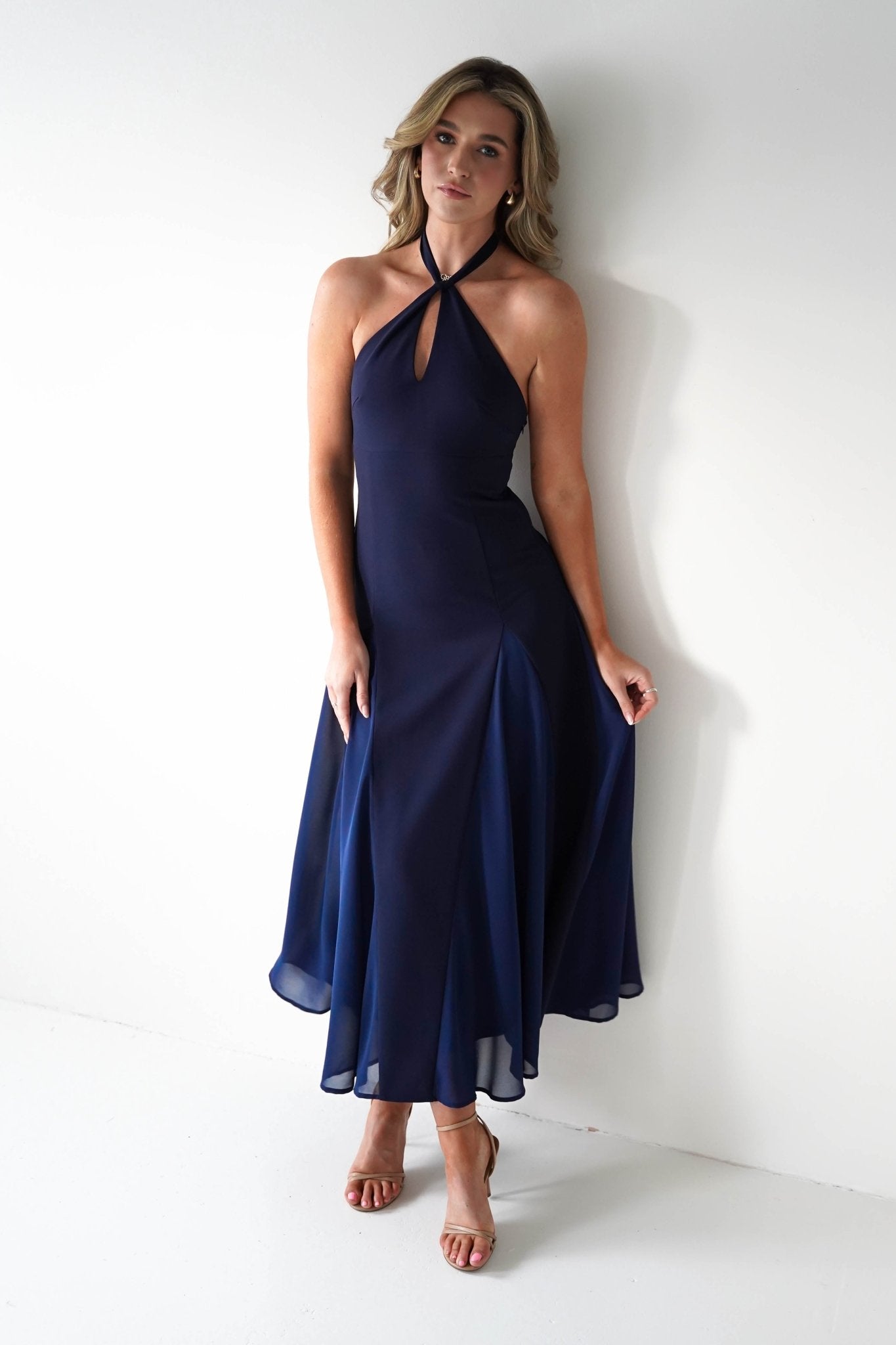 Oh Hello Clothing Dresses 1*DONE-JY25242- SAMPLE NAVY DRESS LIKE THE SILVANA