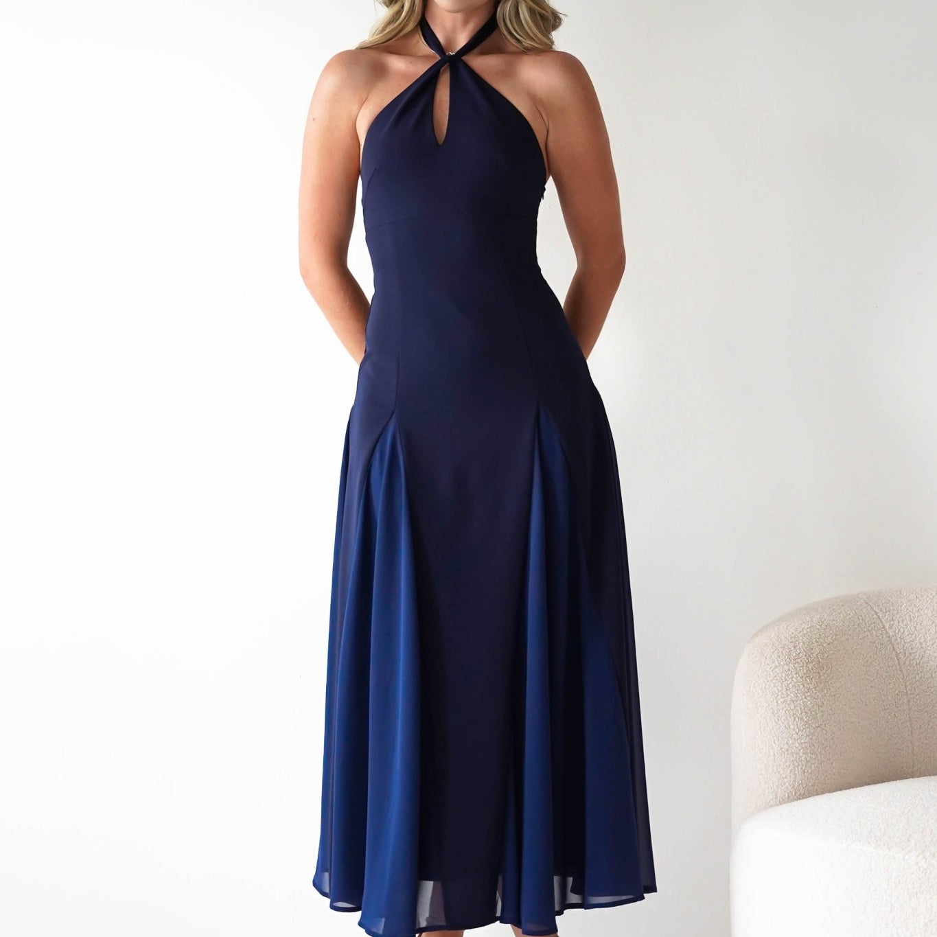 Oh Hello Clothing Dresses 1*DONE-JY25242- SAMPLE NAVY DRESS LIKE THE SILVANA