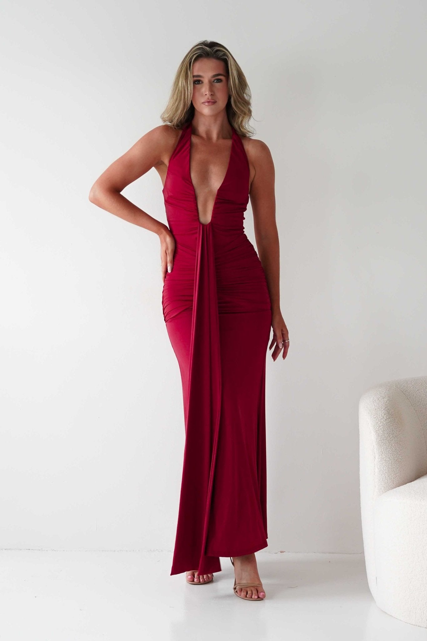 maxi bodycon dress red Sophia Low Cut No PFAS Debs/Prom TY Ball Black Color:Raspberry Cream Floral Akklian Womens Summer Dresses