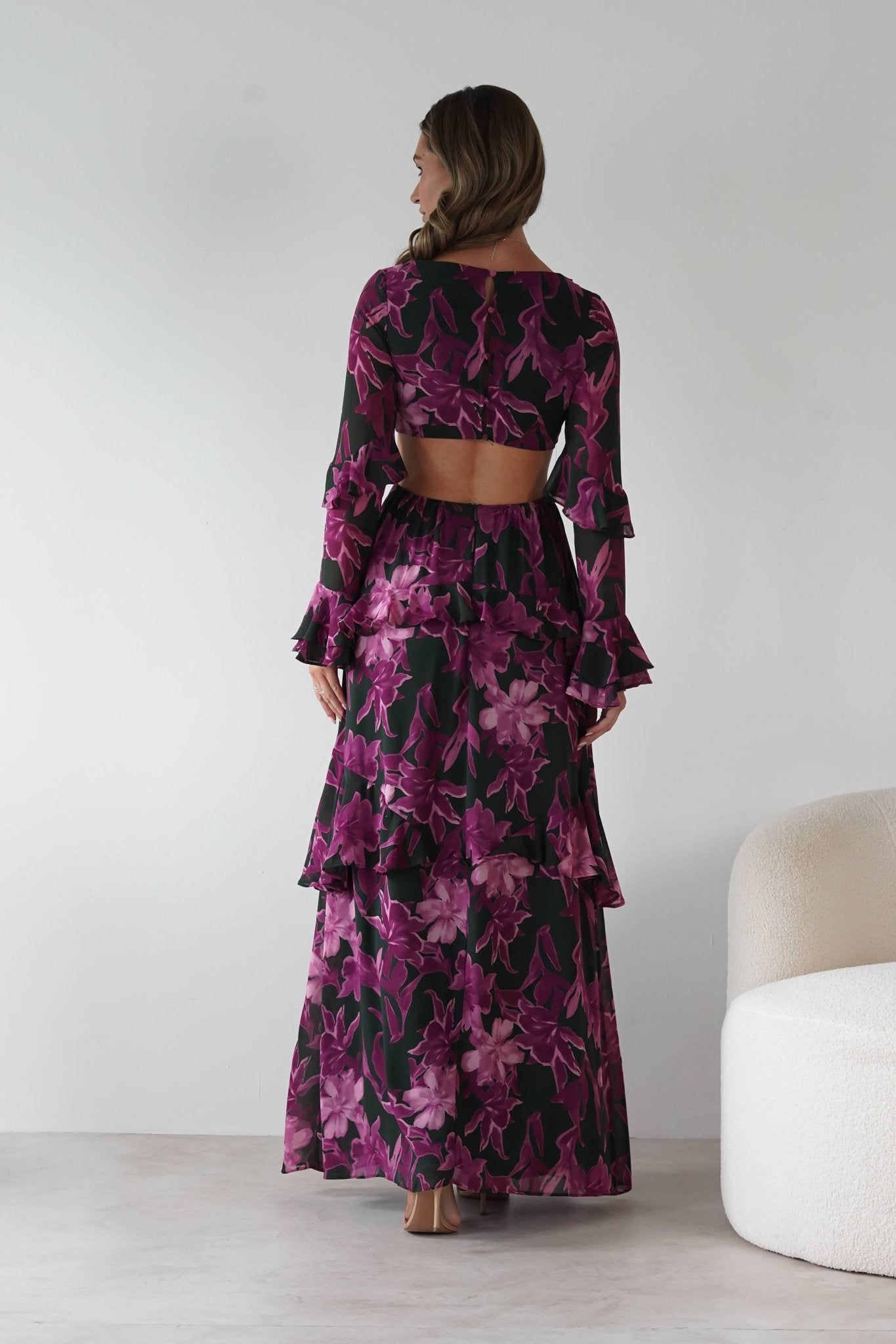 Souline Long Sleeve Maxi Dress | Olive/Plum | Oh Hello Clothing | S (8)