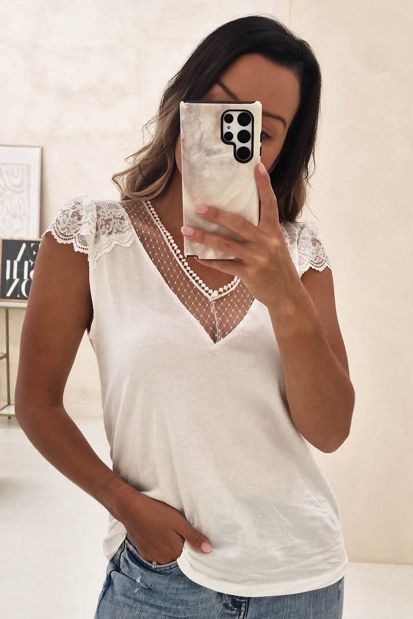 Souza Cotton Lace Top | White | Oh Hello Clothing | S (8)