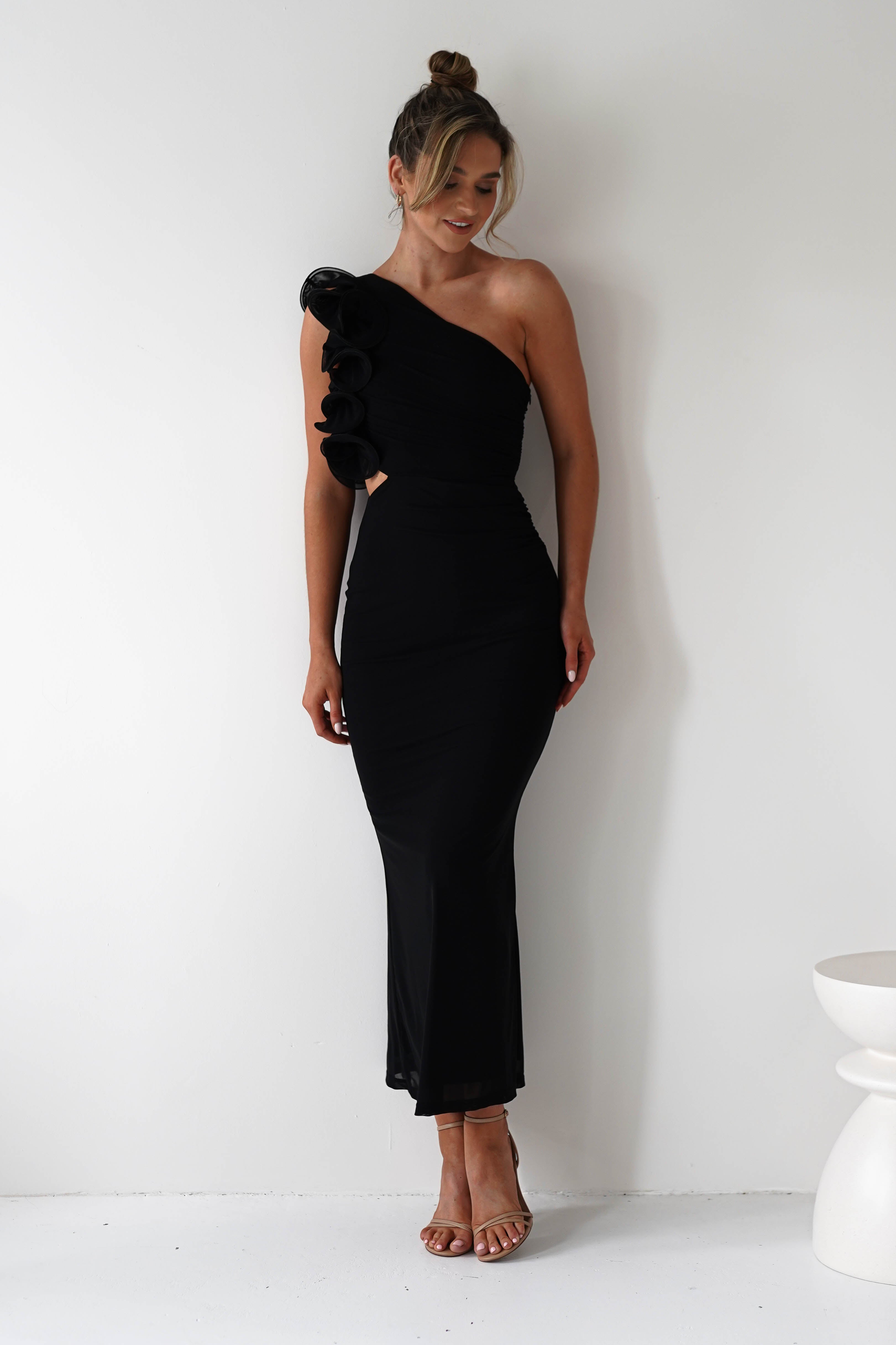 Sydney Bodycon Maxi Dress | Black | Oh Hello Clothing | XS (6)