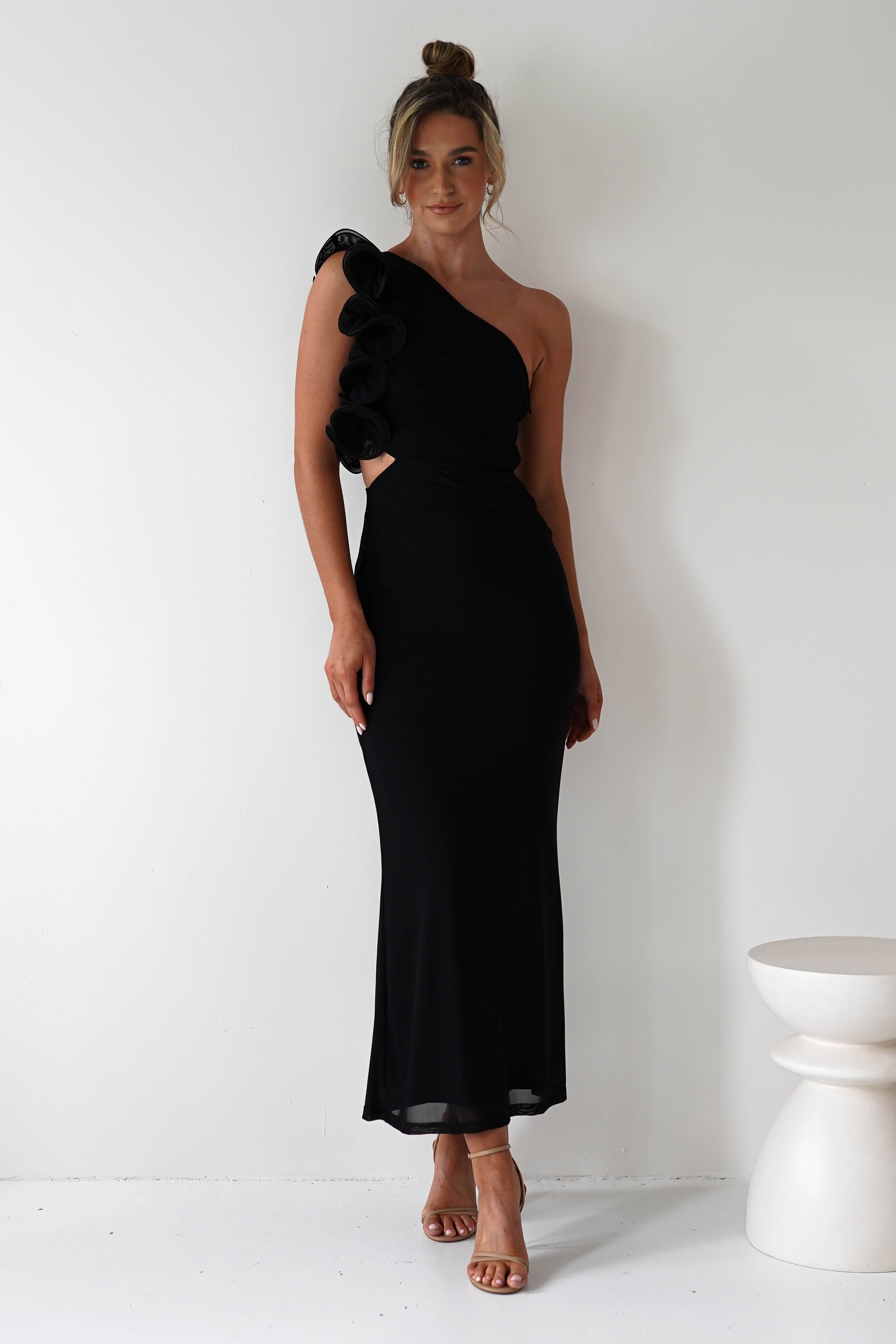 Sydney Bodycon Maxi Dress | Black | Oh Hello Clothing | XS (6)