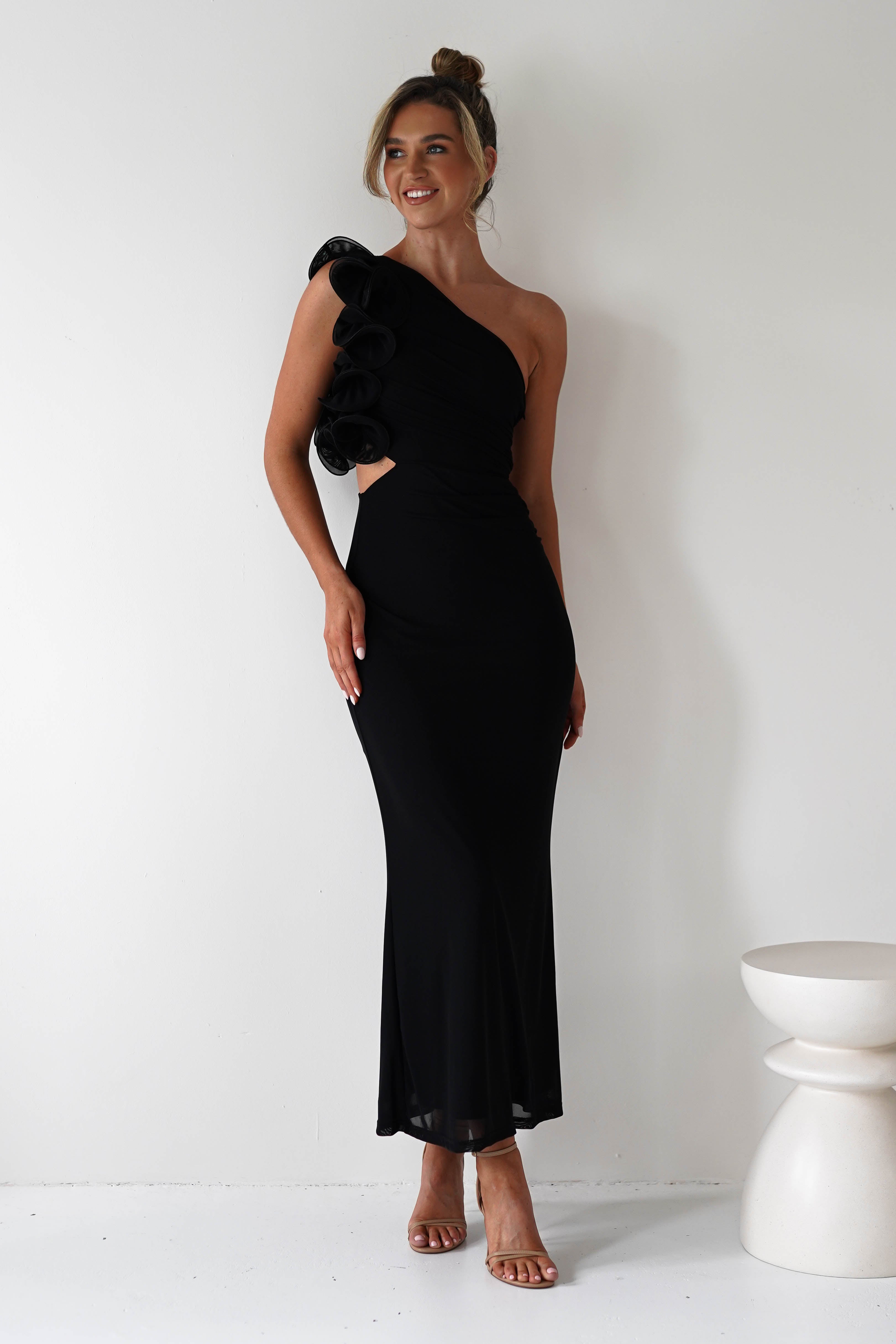 Sydney Bodycon Maxi Dress | Black | Oh Hello Clothing | XS (6)