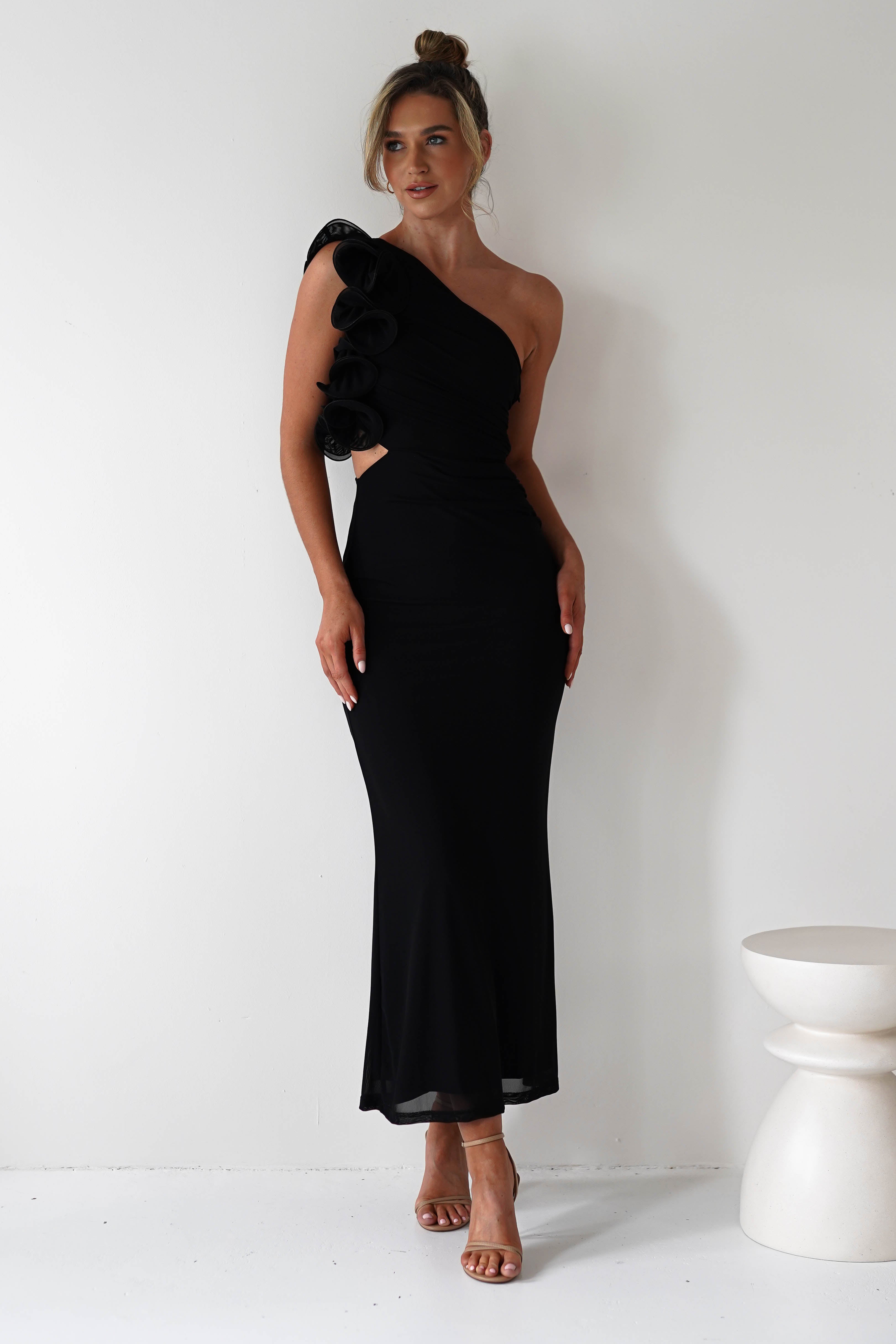 Sydney Bodycon Maxi Dress | Black | Oh Hello Clothing | XS (6)