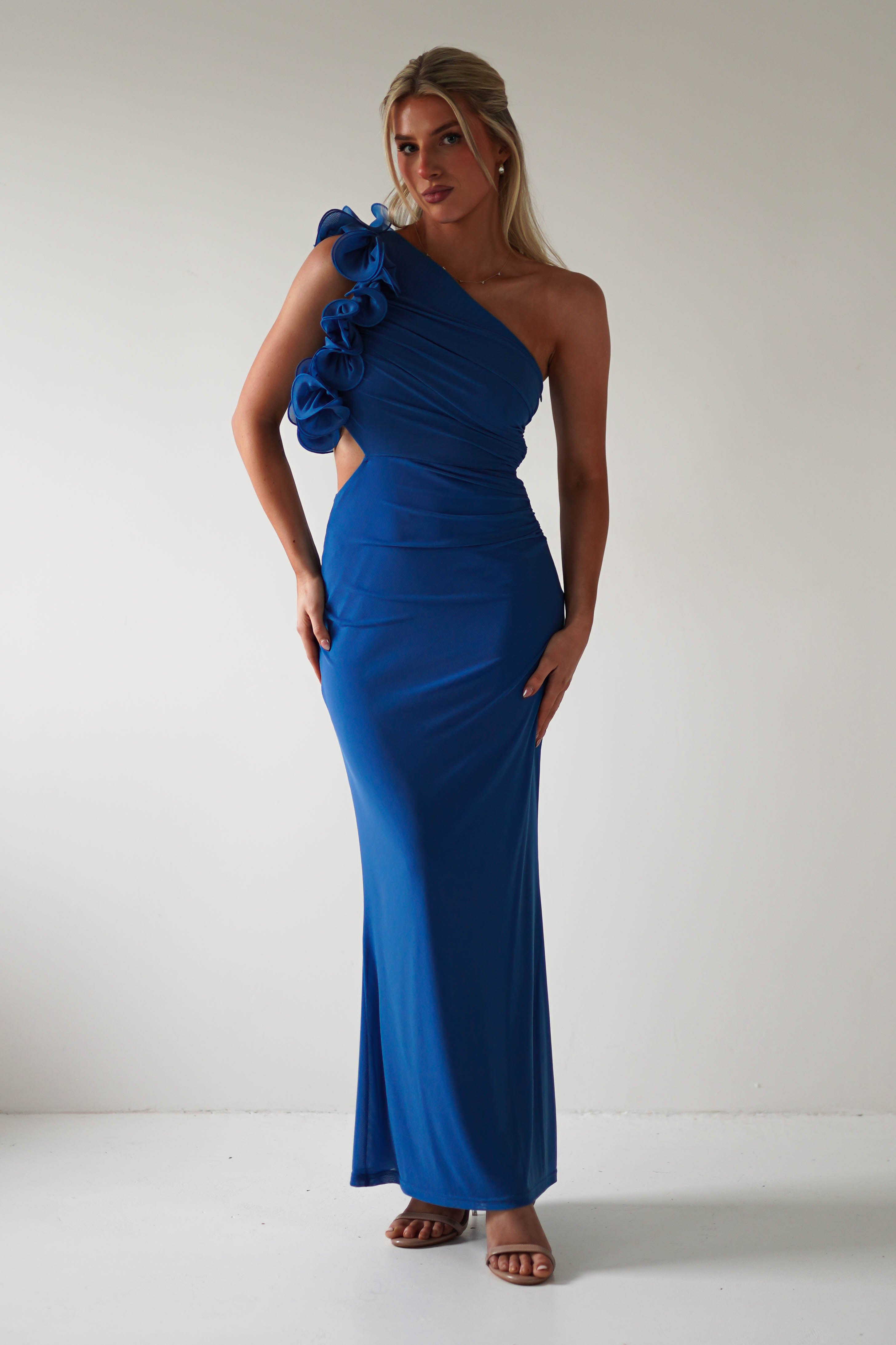 Sydney Bodycon Maxi Dress | Blue | Oh Hello Clothing | XS (6)