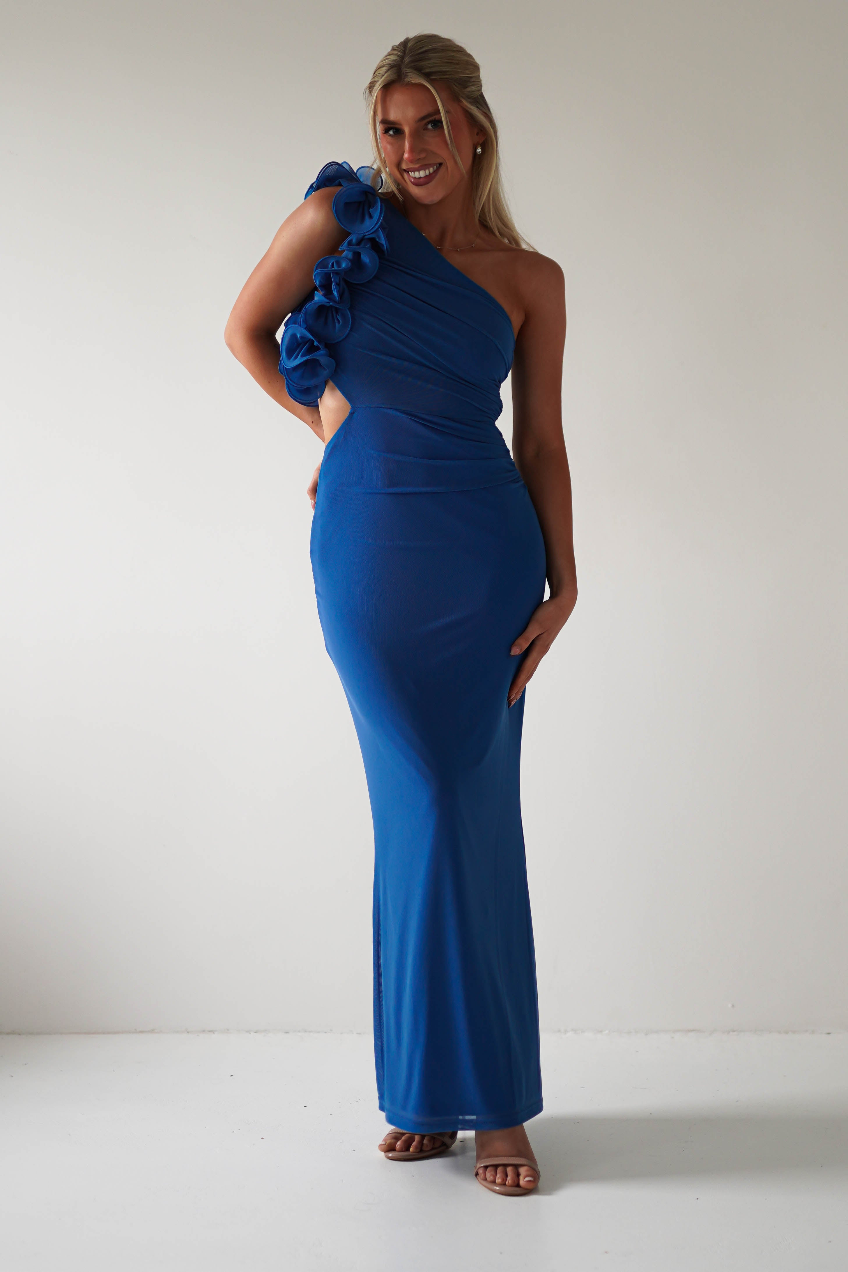 Sydney Bodycon Maxi Dress | Blue | Oh Hello Clothing | XS (6)