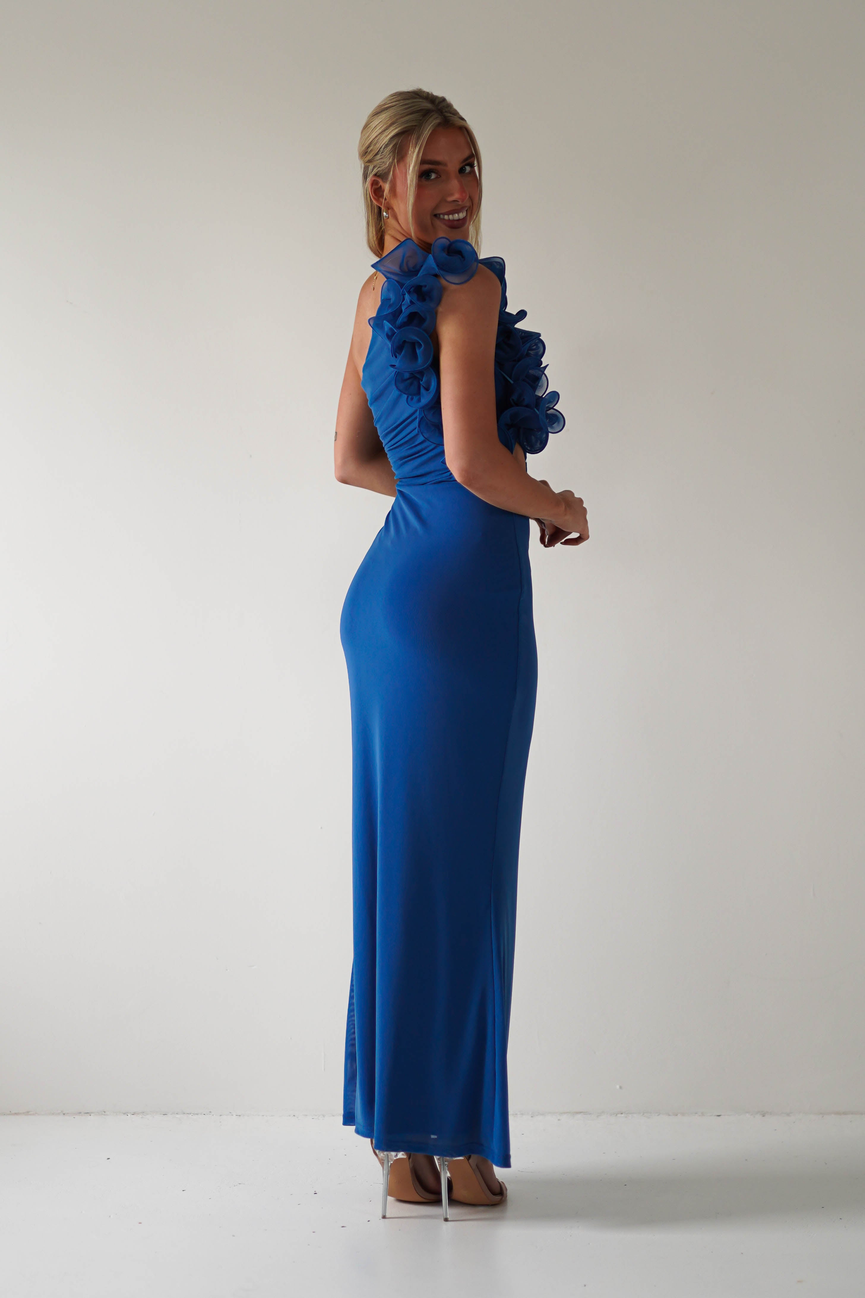 Sydney Bodycon Maxi Dress | Blue | Oh Hello Clothing | XS (6)