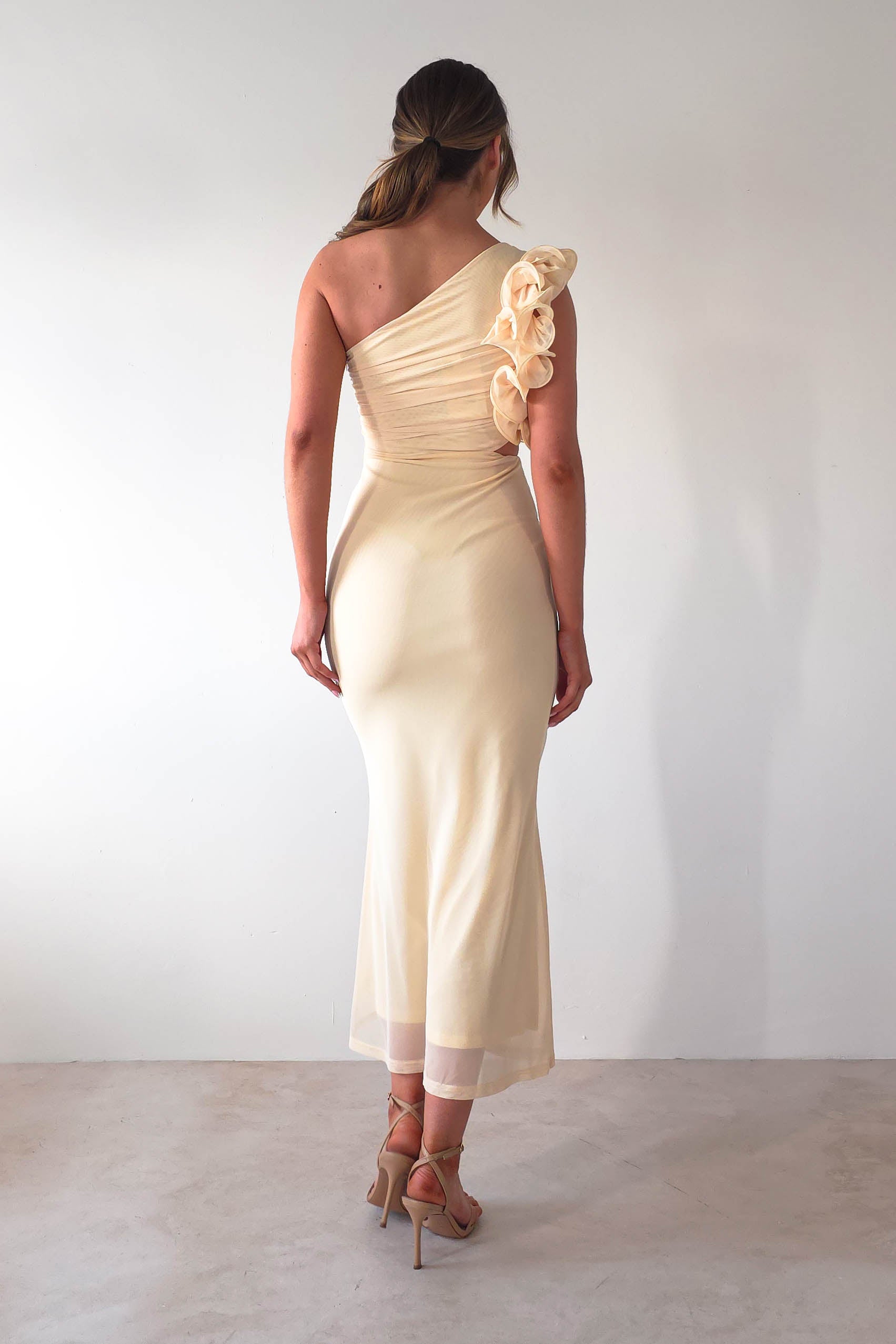 Sydney Bodycon Maxi Dress | Light Yellow | Oh Hello Clothing | XS (6)
