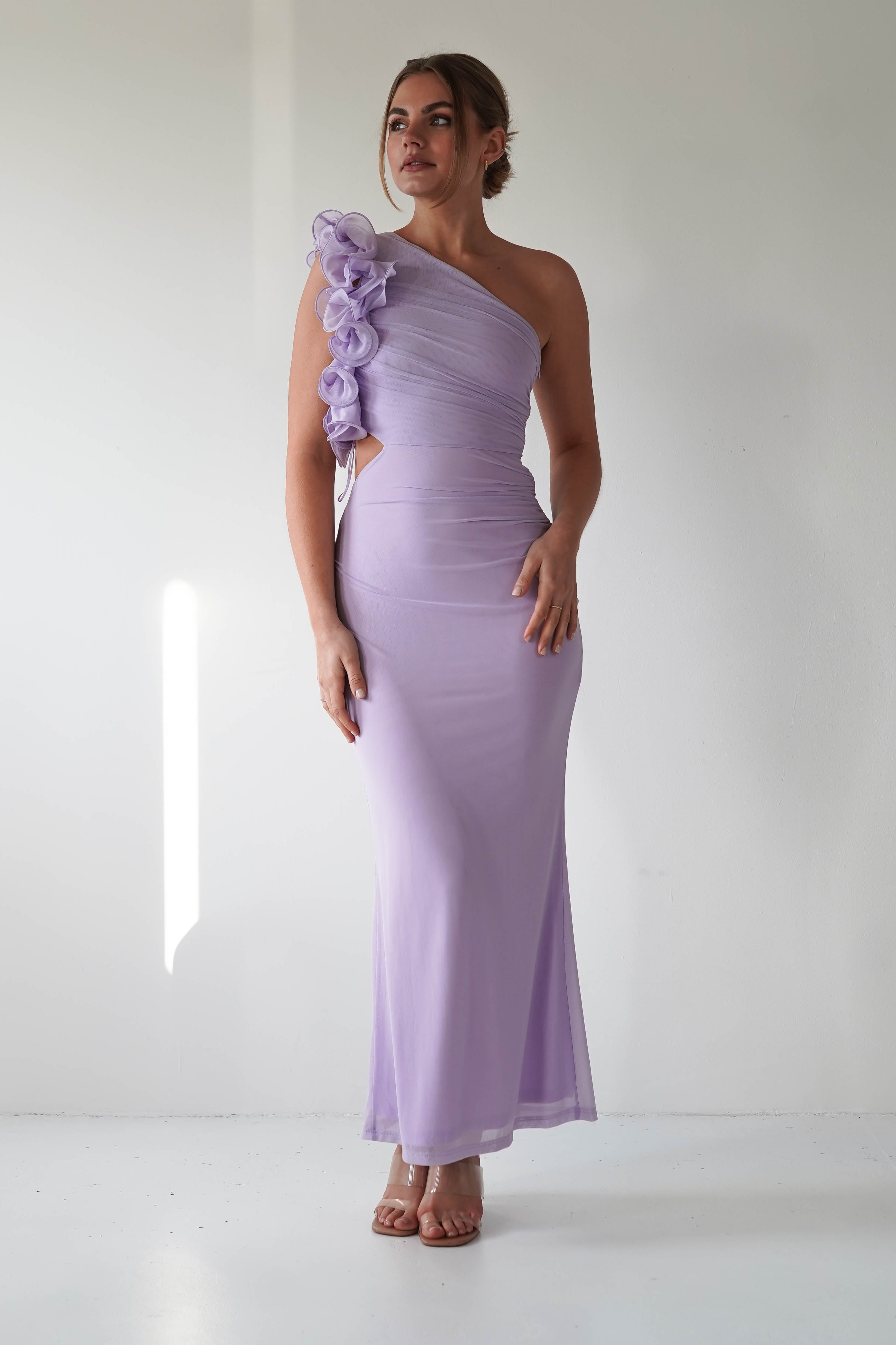 Sydney Bodycon Maxi Dress | Lilac | Oh Hello Clothing | XS (6)