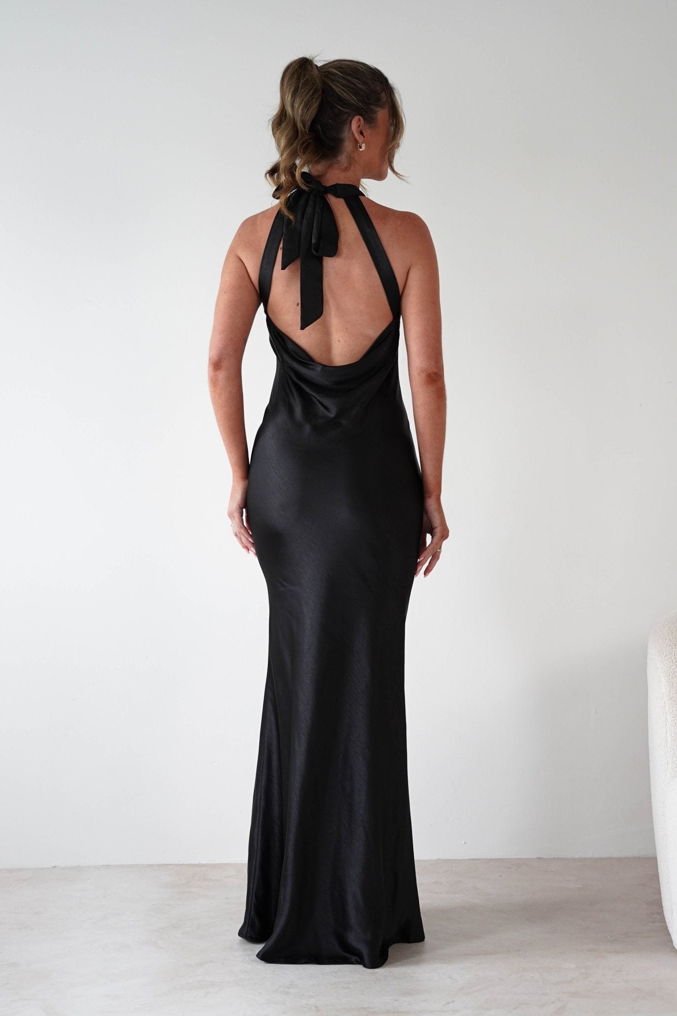 Taylee Halterneck Maxi Dress | Black | Oh Hello Clothing | S (8)
