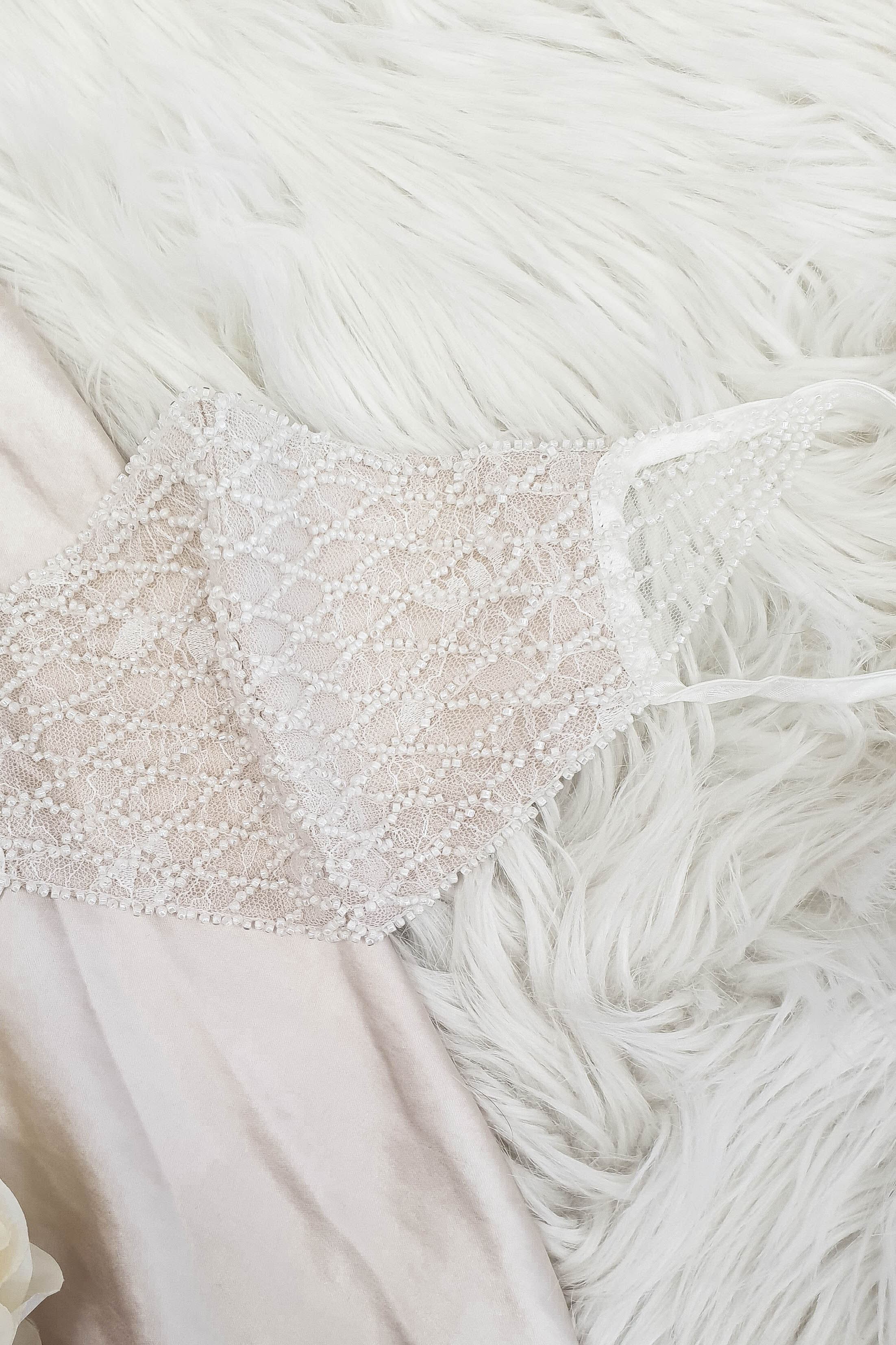 Luxury Embroidered Bridal Face Mask | Ivory | Oh Hello Clothing | Ivory