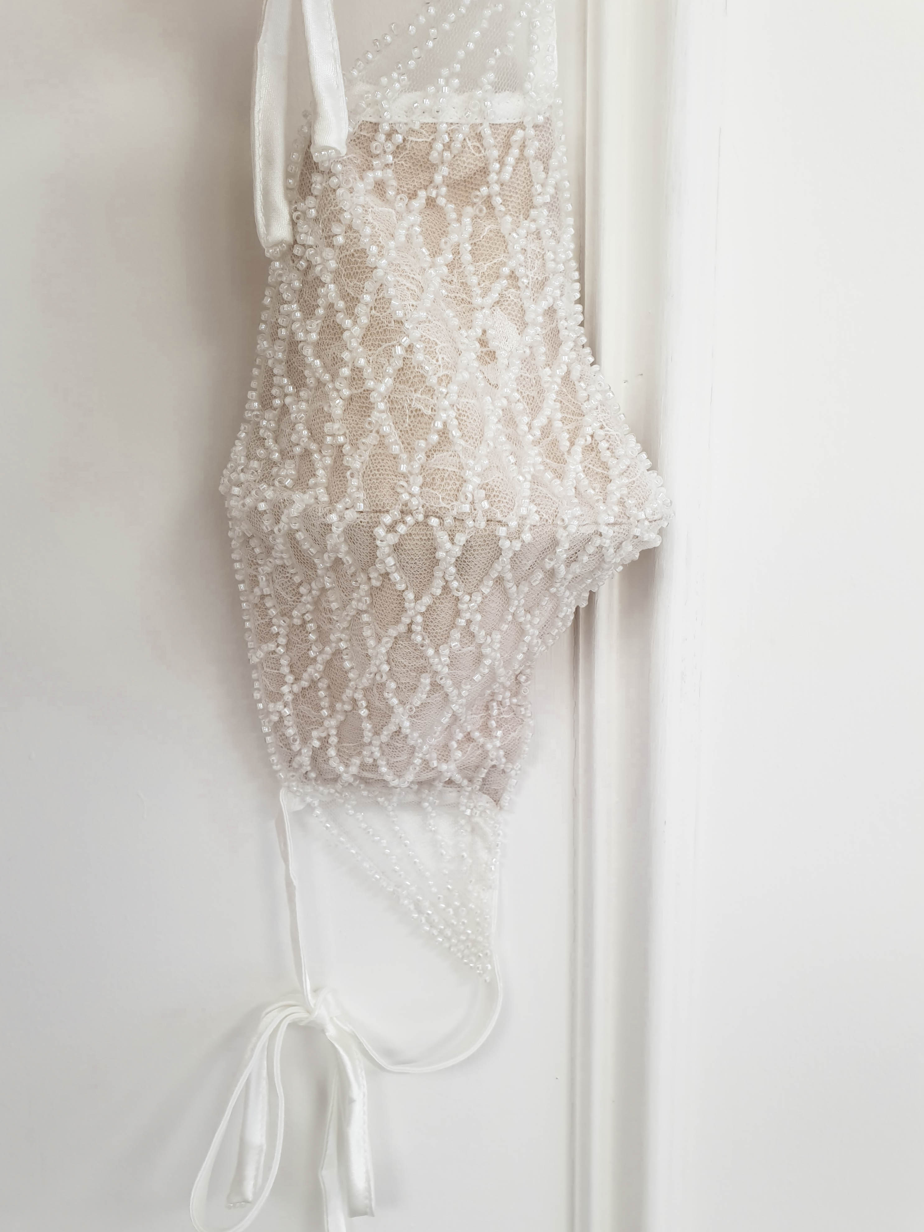 Luxury Embroidered Bridal Face Mask | Ivory | Oh Hello Clothing | Ivory