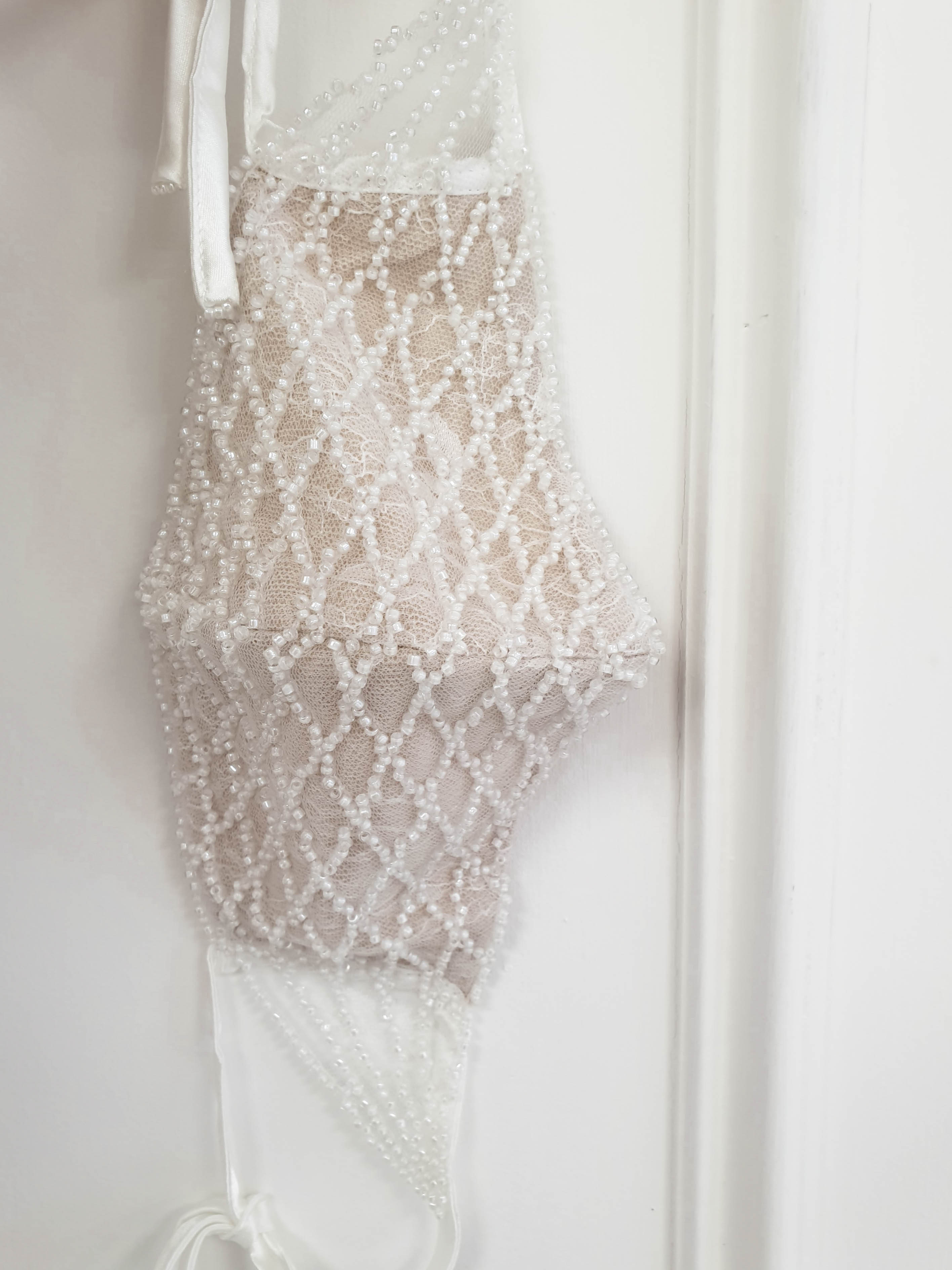 Luxury Embroidered Bridal Face Mask | Ivory | Oh Hello Clothing | Ivory