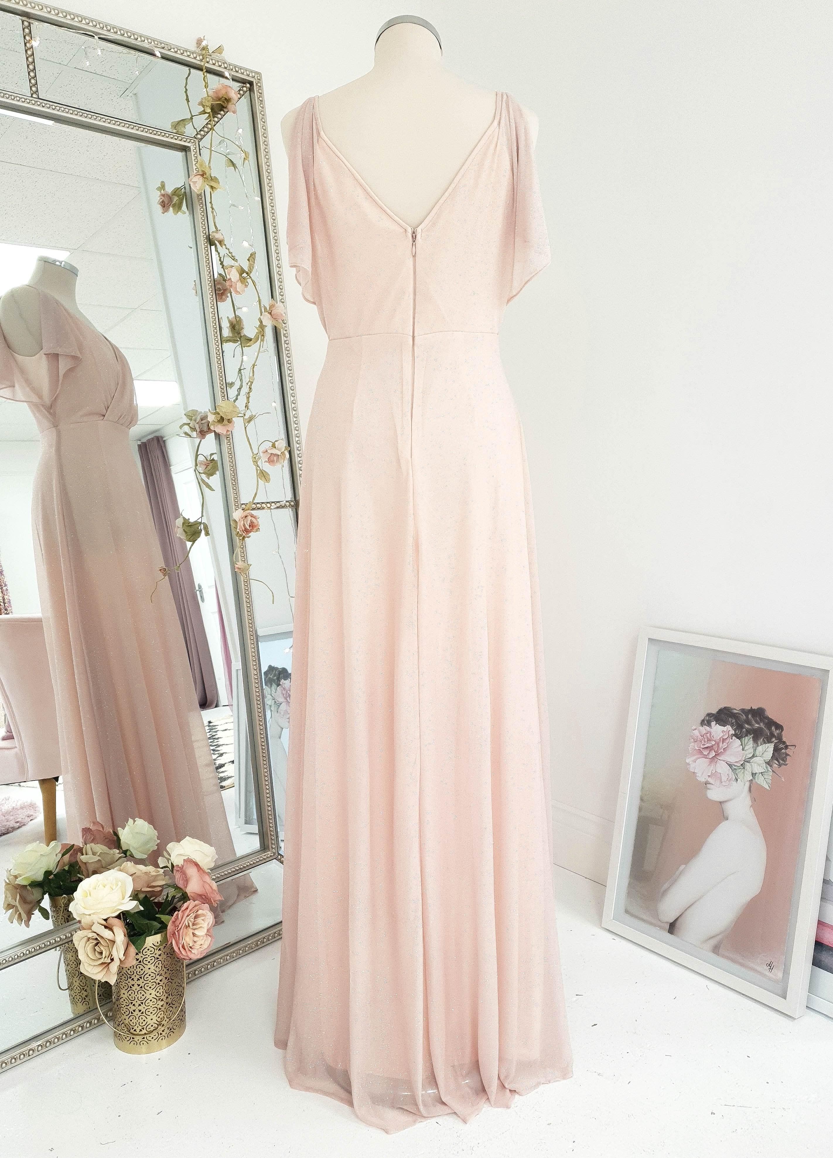 Lydia Maxi Dress Pink Glitter | Oh Hello Clothing | S (8)