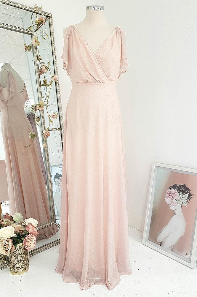 Lydia Maxi Dress Pink Glitter | Oh Hello Clothing | S (8)