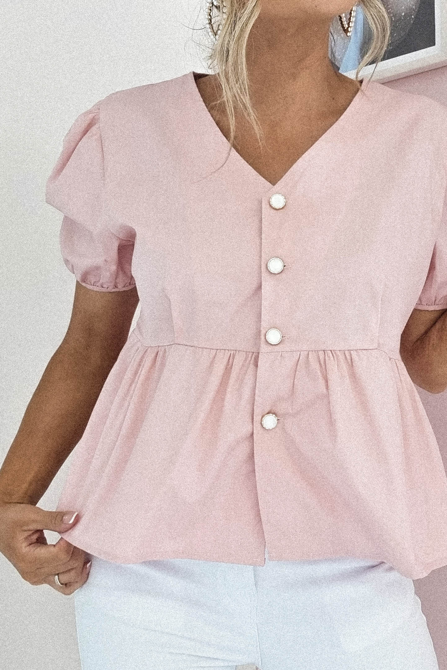 Minnie Bow Detail Blouse | Pink | Oh Hello Clothing | ONE SIZE | 6 - 12