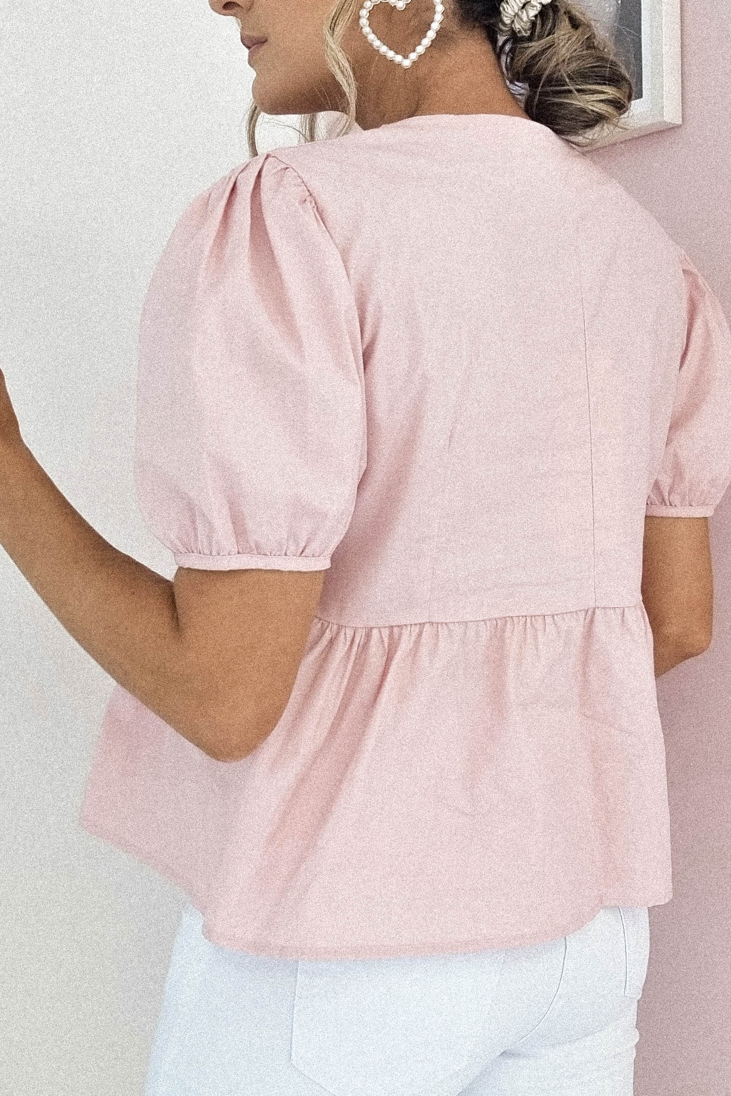 Minnie Bow Detail Blouse | Pink