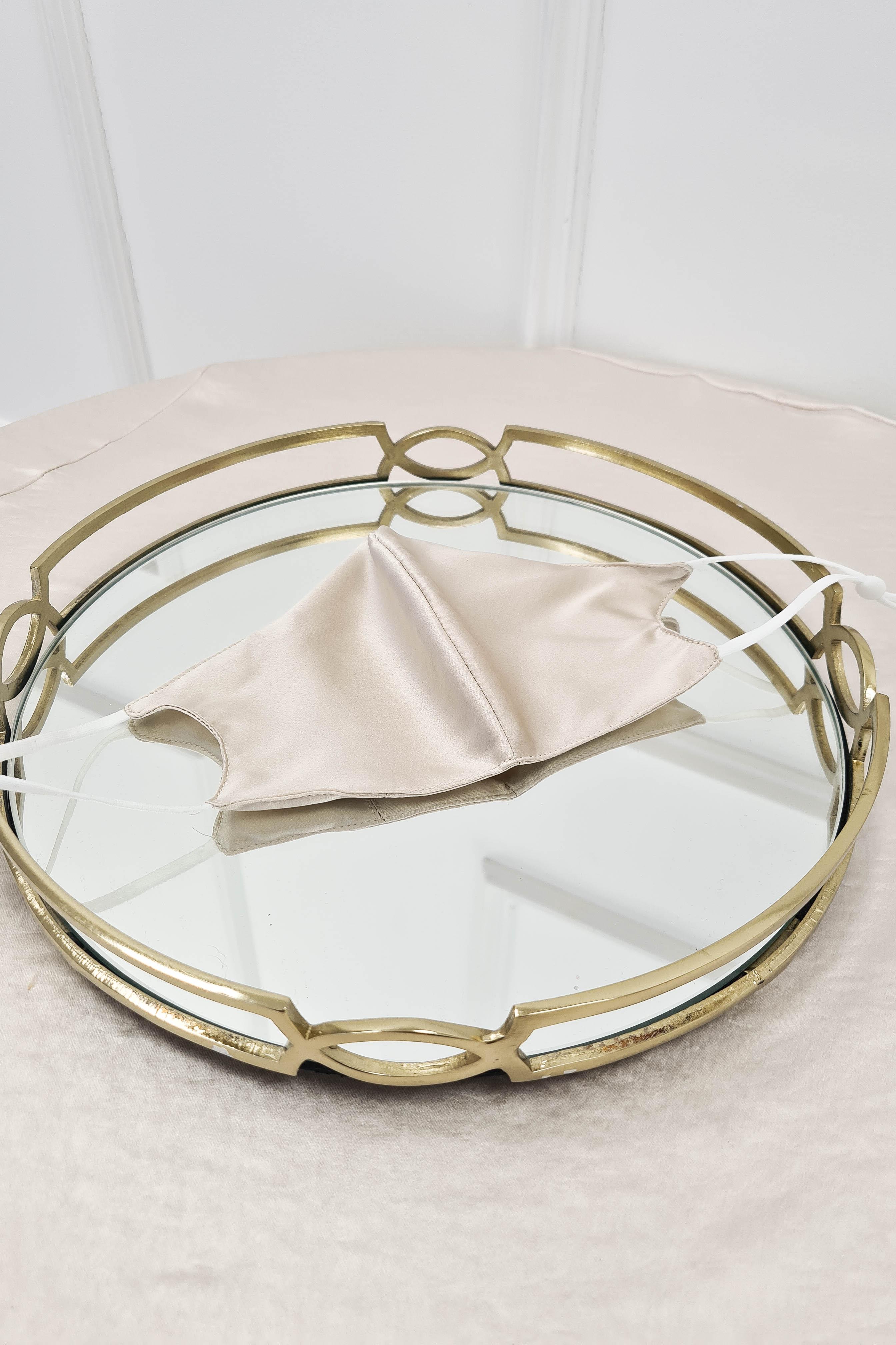 SilkLee | Luxury Mulberry Silk Face Mask | Oh Hello Clothing | Champagne