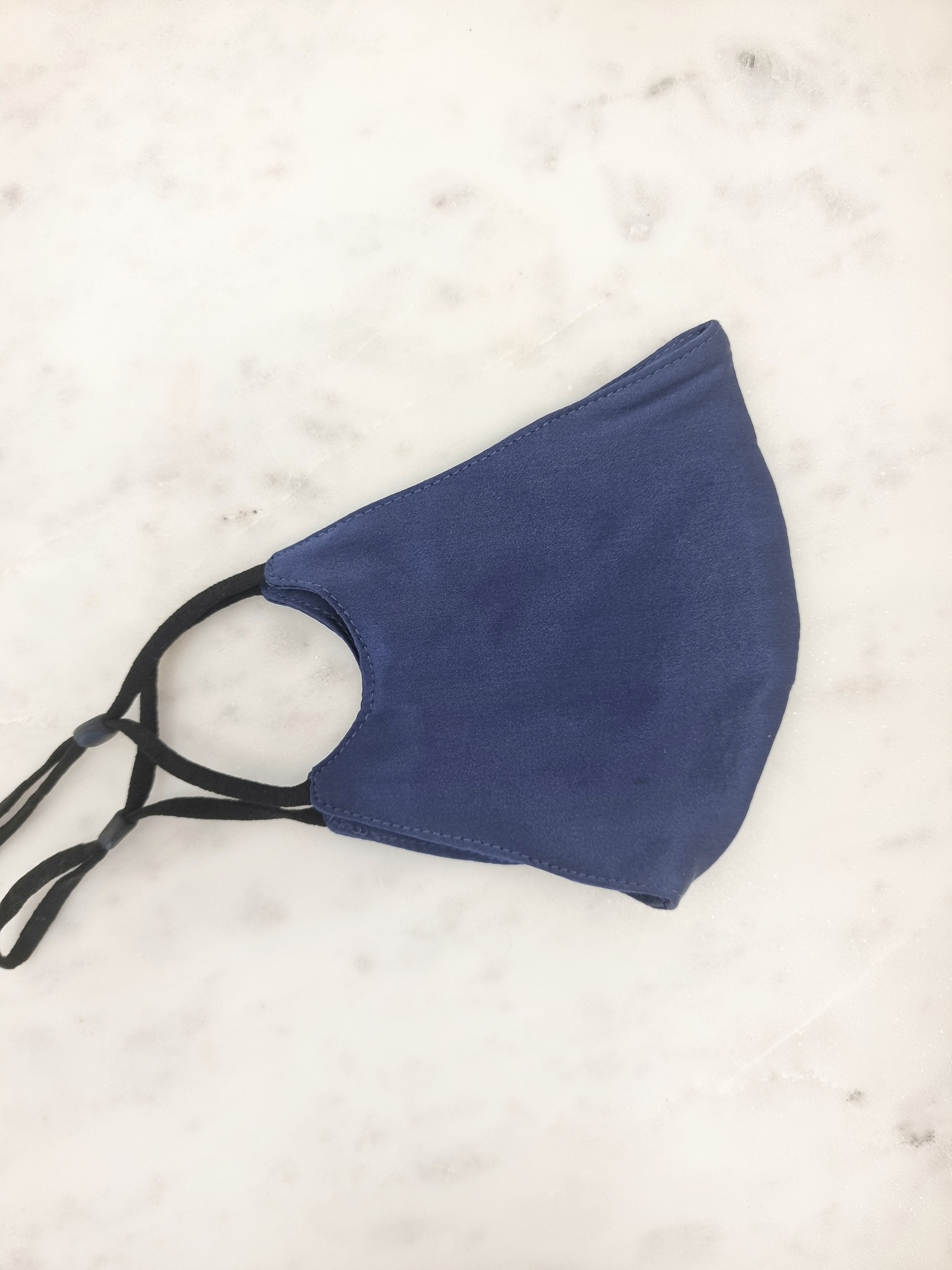 SilkLee | Luxury Mulberry Silk Face Mask | Oh Hello Clothing | Navy