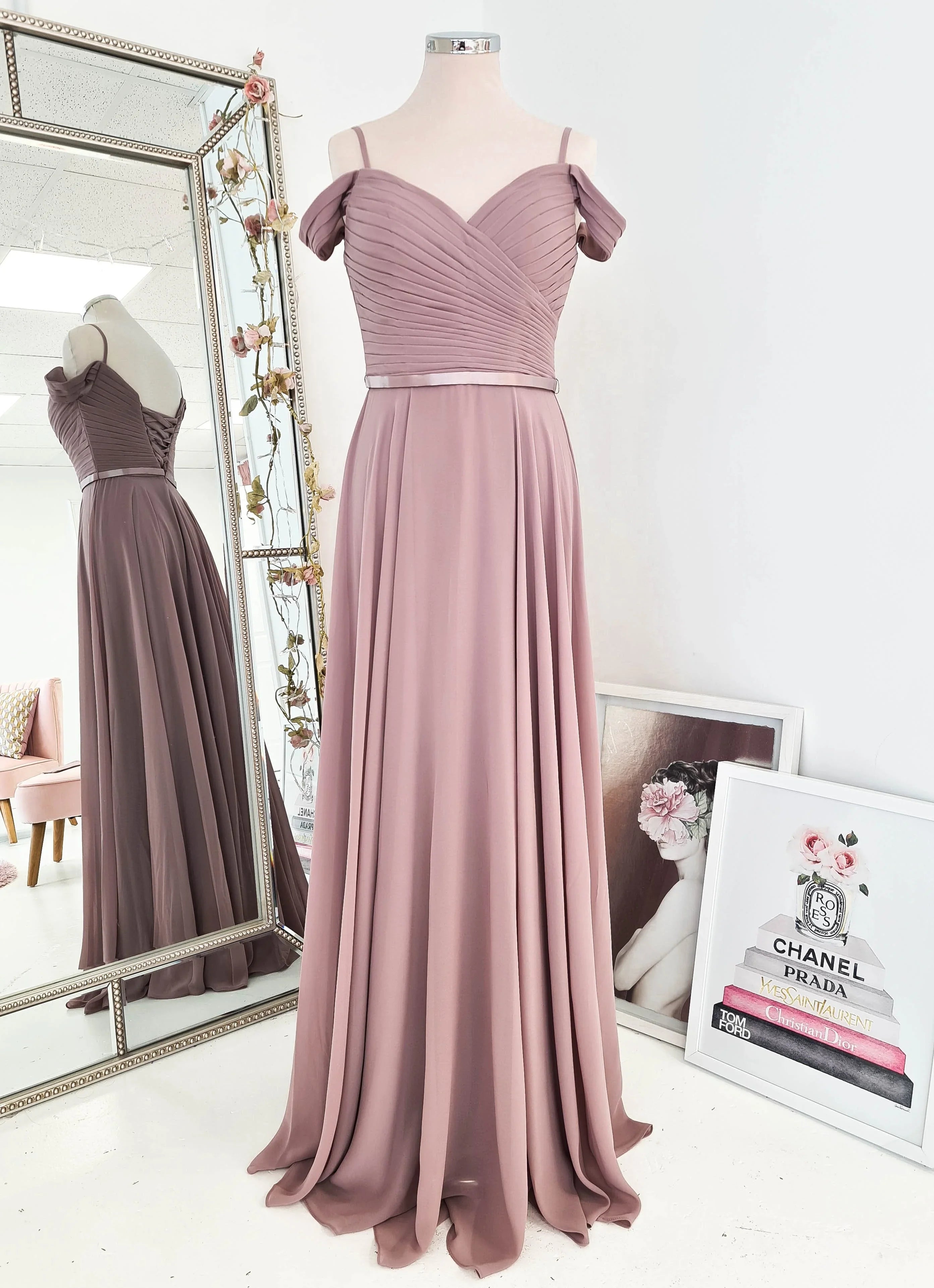 Sorrento Bridesmaid Dress Mauve | Oh Hello Clothing | XS (6)