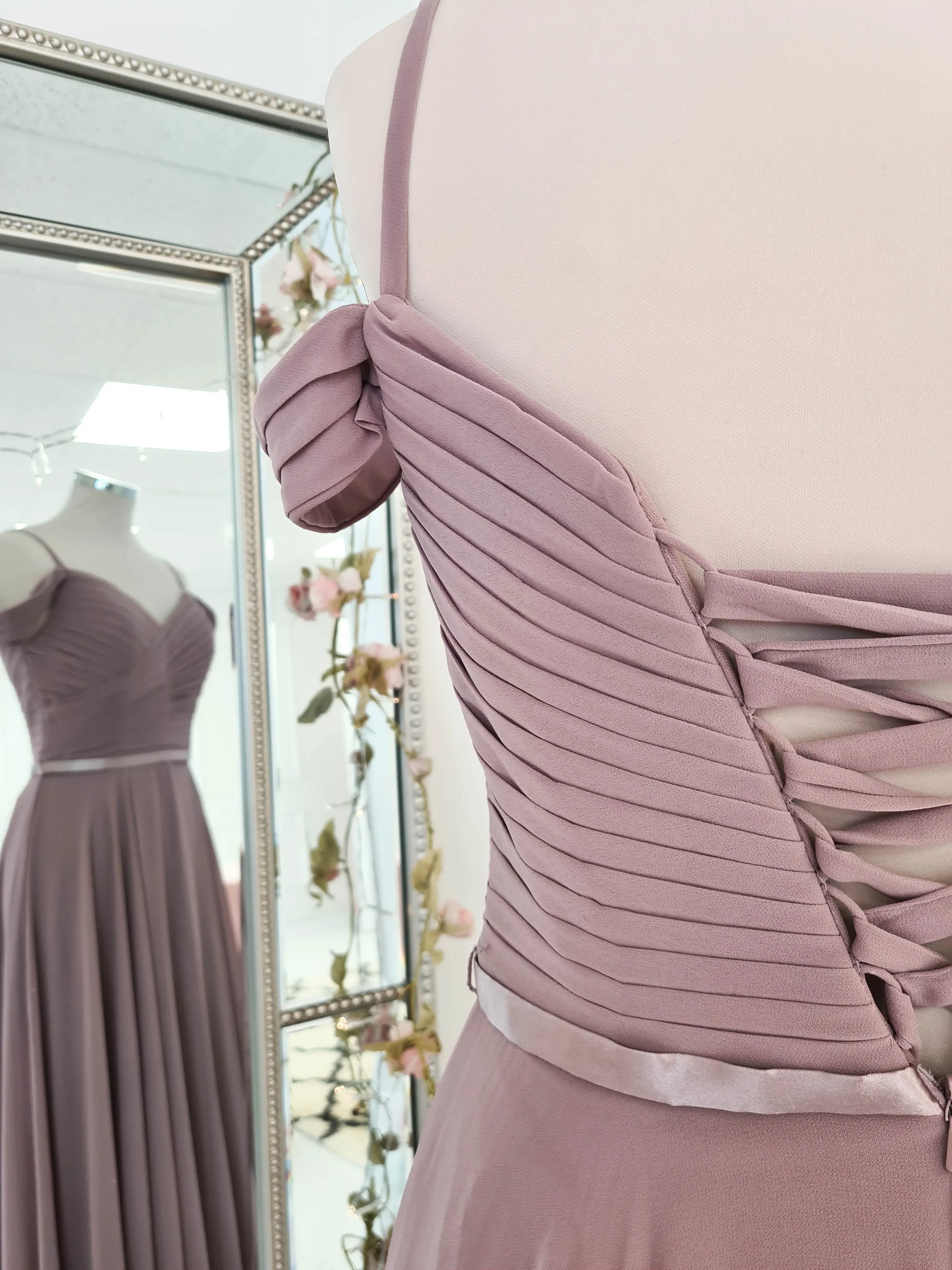 Sorrento Bridesmaid Dress Mauve | Oh Hello Clothing | XS (6)