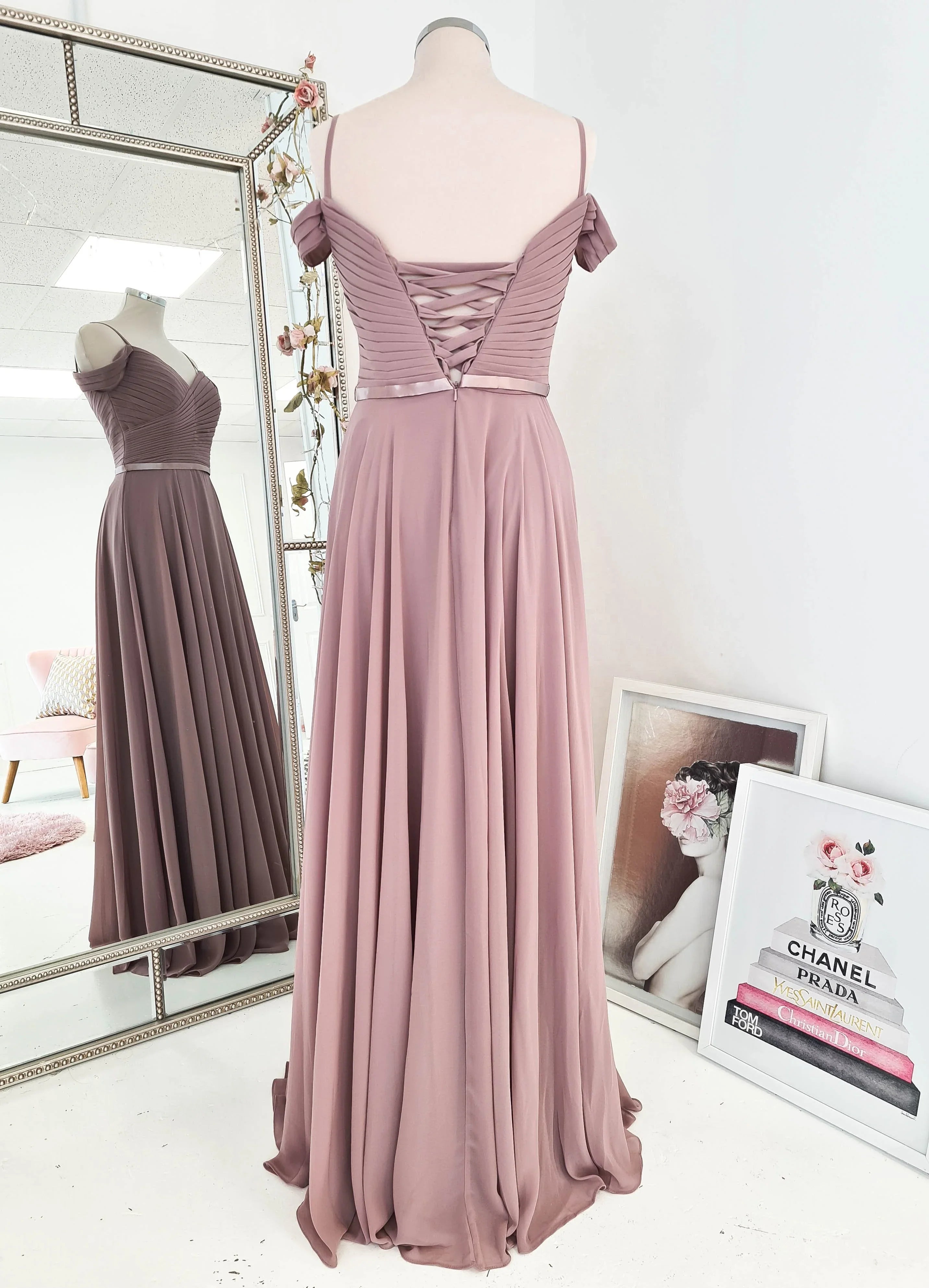 Sorrento Bridesmaid Dress Mauve | Oh Hello Clothing | XS (6)