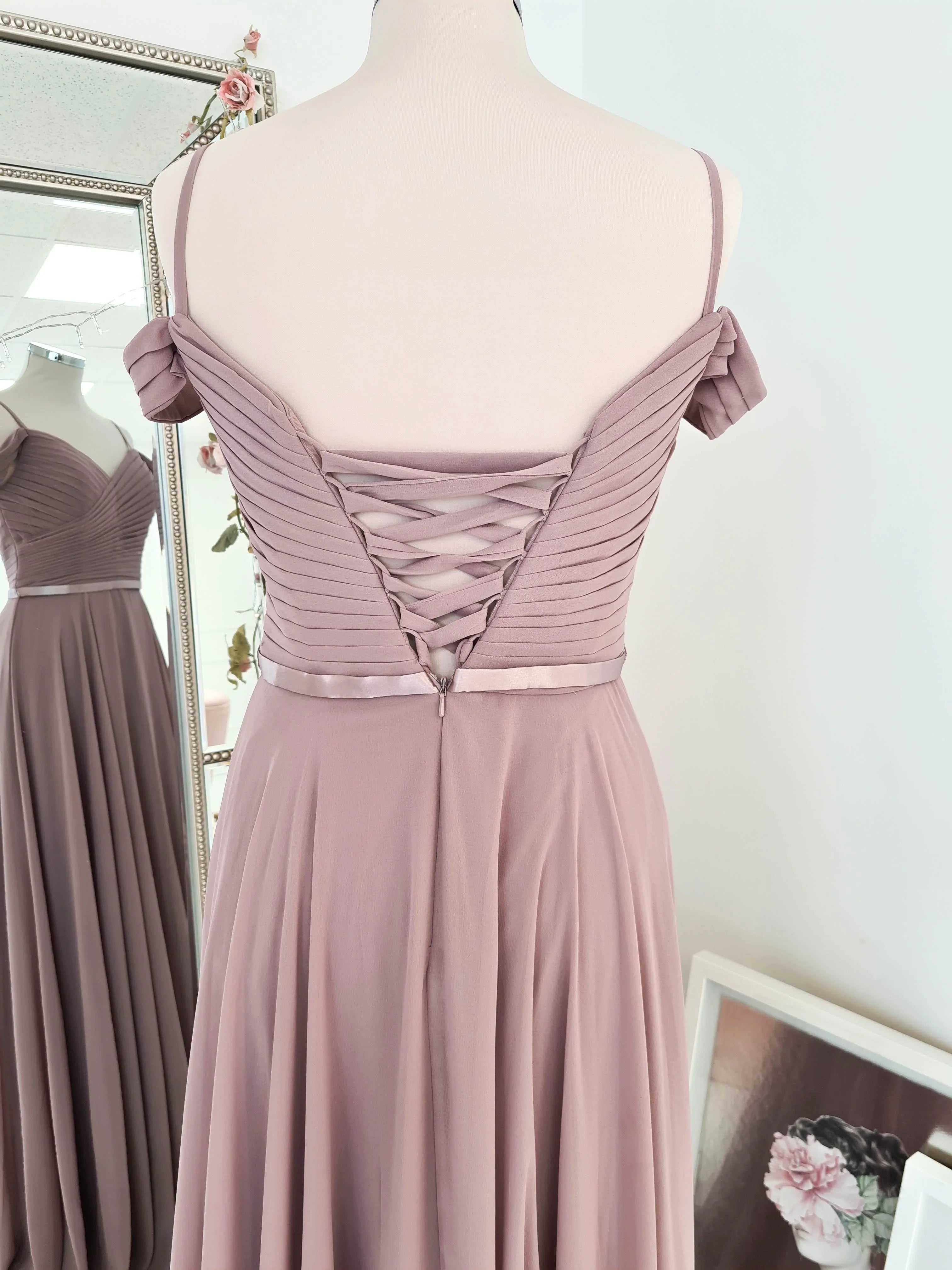 Sorrento Bridesmaid Dress Mauve | Oh Hello Clothing | XS (6)
