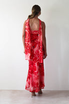 Charlene Floral Chiffon Maxi Dress Red Print | Wedding Guest Dress | Maxi | Chiffon | Oh Hello Clothing