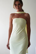 Carli Strapless Chiffon Maxi Dress Yellow | Wedding Guest Dress | Maxi | Chiffon | Oh Hello Clothing