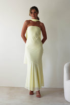 Carli Strapless Chiffon Maxi Dress Yellow | Wedding Guest Dress | Maxi | Chiffon | Oh Hello Clothing