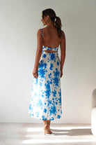 Gina Cotton Floral Maxi Dress Blue/White Print | Wedding Guest Dress | Maxi | Oh Hello Clothing