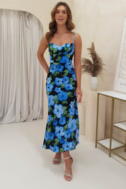 Lauria Floral Midi Dress | Blue Print