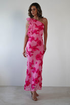 Sydney Bodycon Maxi Dress Pink Print | Wedding Guest Dress | Bodycon | Maxi | Oh Hello Clothing