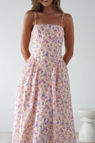 Elodie Floral Print Maxi Dress Cream | Wedding Guest Dress | Maxi | Oh Hello Clothing