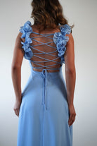 Sadie Ruffle Sleeve Maxi Dress Blue | Wedding Guest Dress | Maxi | Oh Hello Clothing