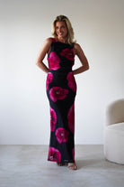 Nakita Mesh Floral Print Maxi Dress Black | Wedding Guest Dress | Maxi | Mesh | Oh Hello Clothing