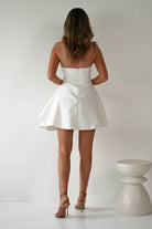 Quinta Strapless Mini Dress | White | Graduation | Bride To Be Hen Dress | Oh Hello Clothing