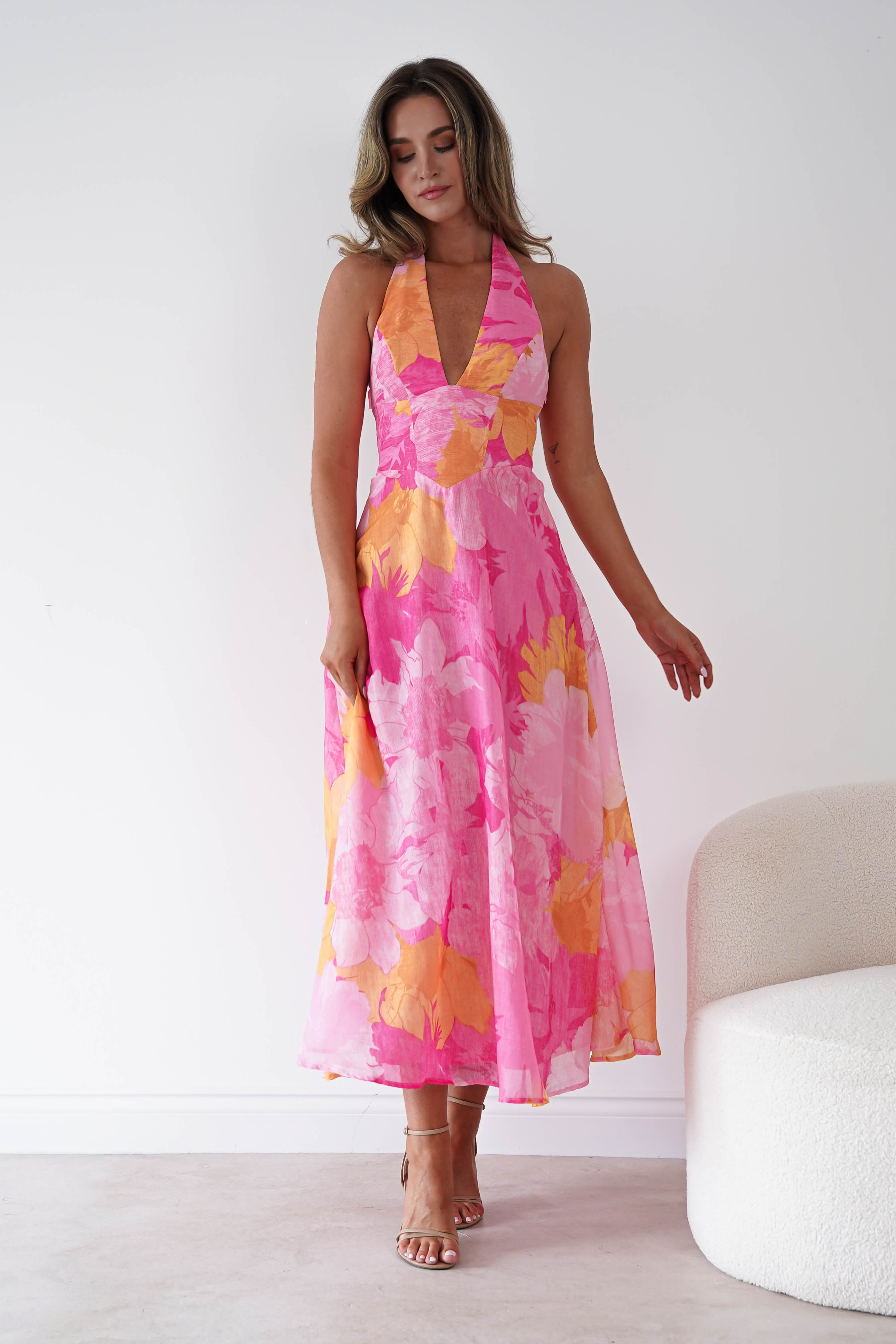 Oh Hello Clothing Women > Clothing > Dresses 1*DONE-64784d13 -pink halter neck dress -sasha