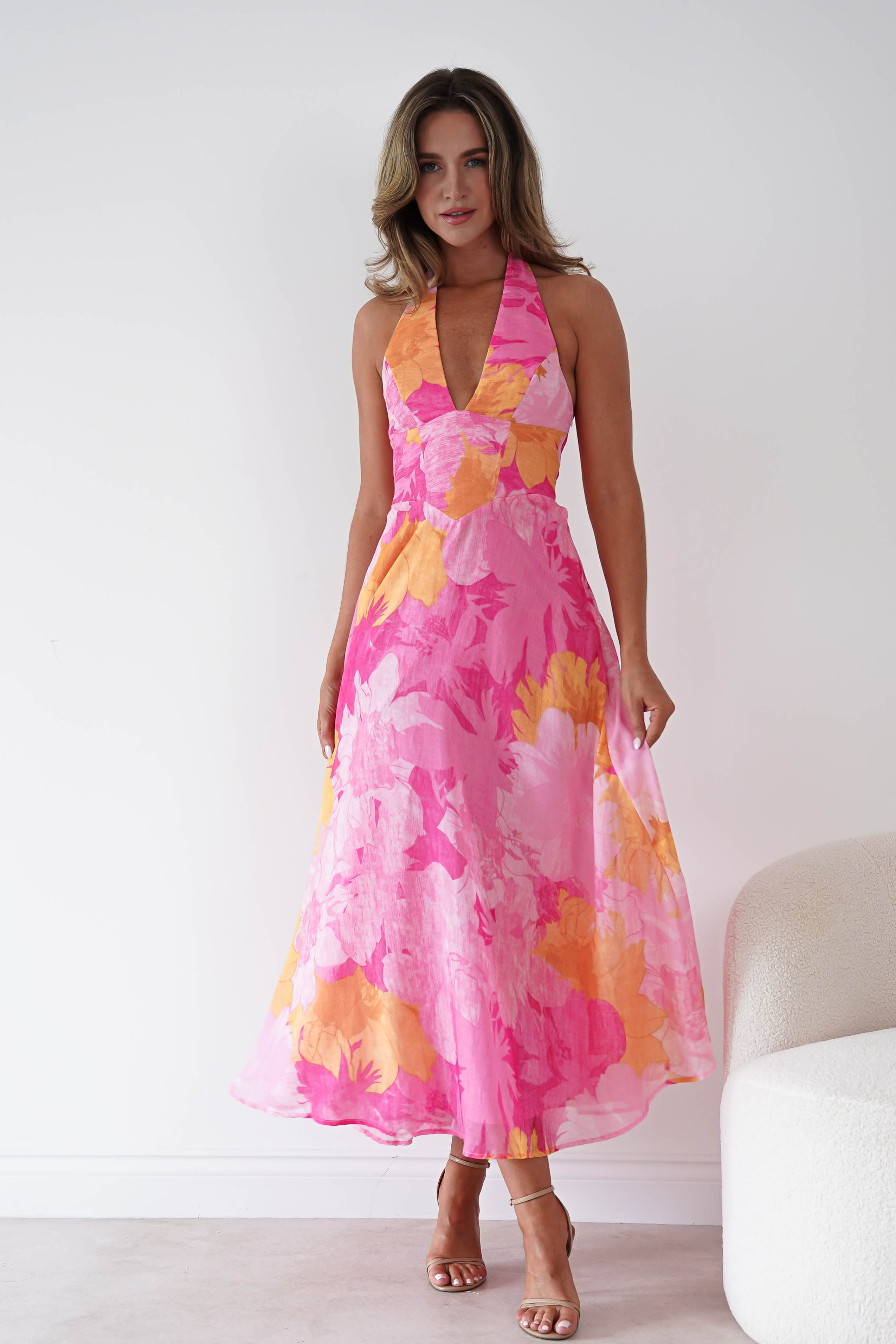 Oh Hello Clothing Women > Clothing > Dresses 1*DONE-64784d13 -pink halter neck dress -sasha