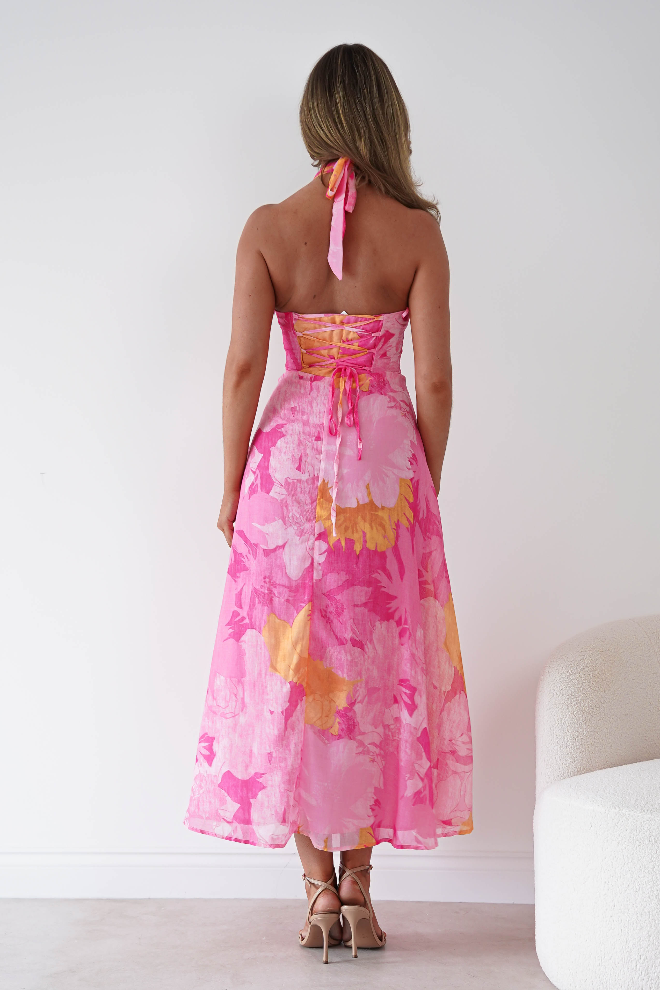 Oh Hello Clothing Women > Clothing > Dresses 1*DONE-64784d13 -pink halter neck dress -sasha