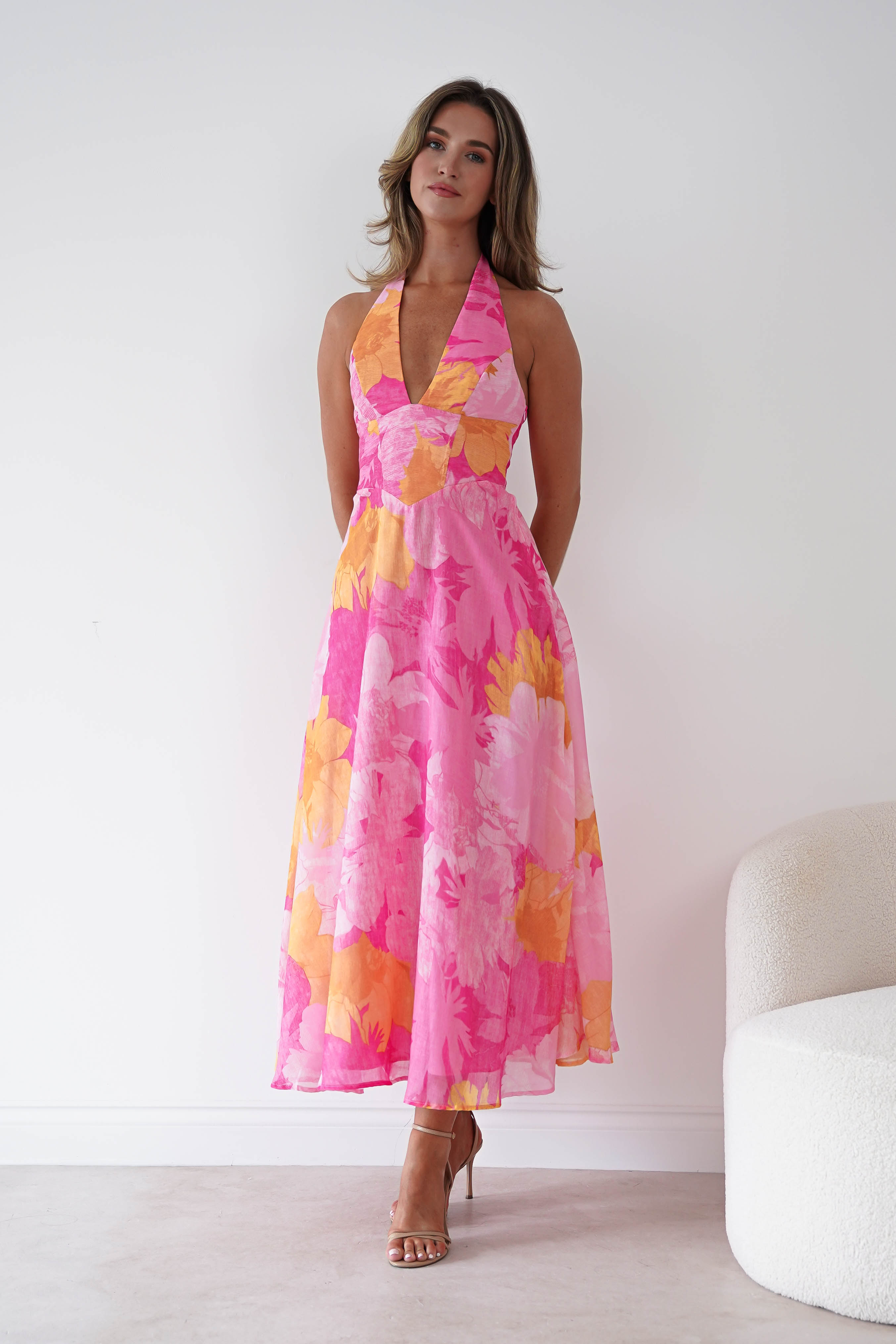 Oh Hello Clothing Women > Clothing > Dresses 1*DONE-64784d13 -pink halter neck dress -sasha