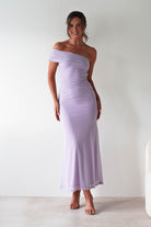 Roxanna Mesh Bodycon Midaxi Dress Lilac | Wedding Guest Dress | Bodycon | Mesh | Oh Hello Clothing